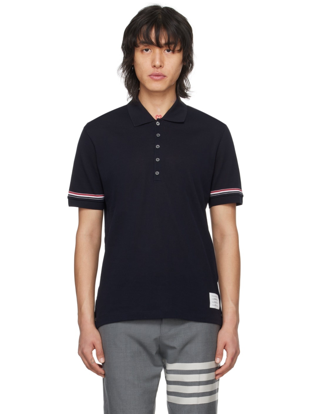 Navy Patch Polo - 1