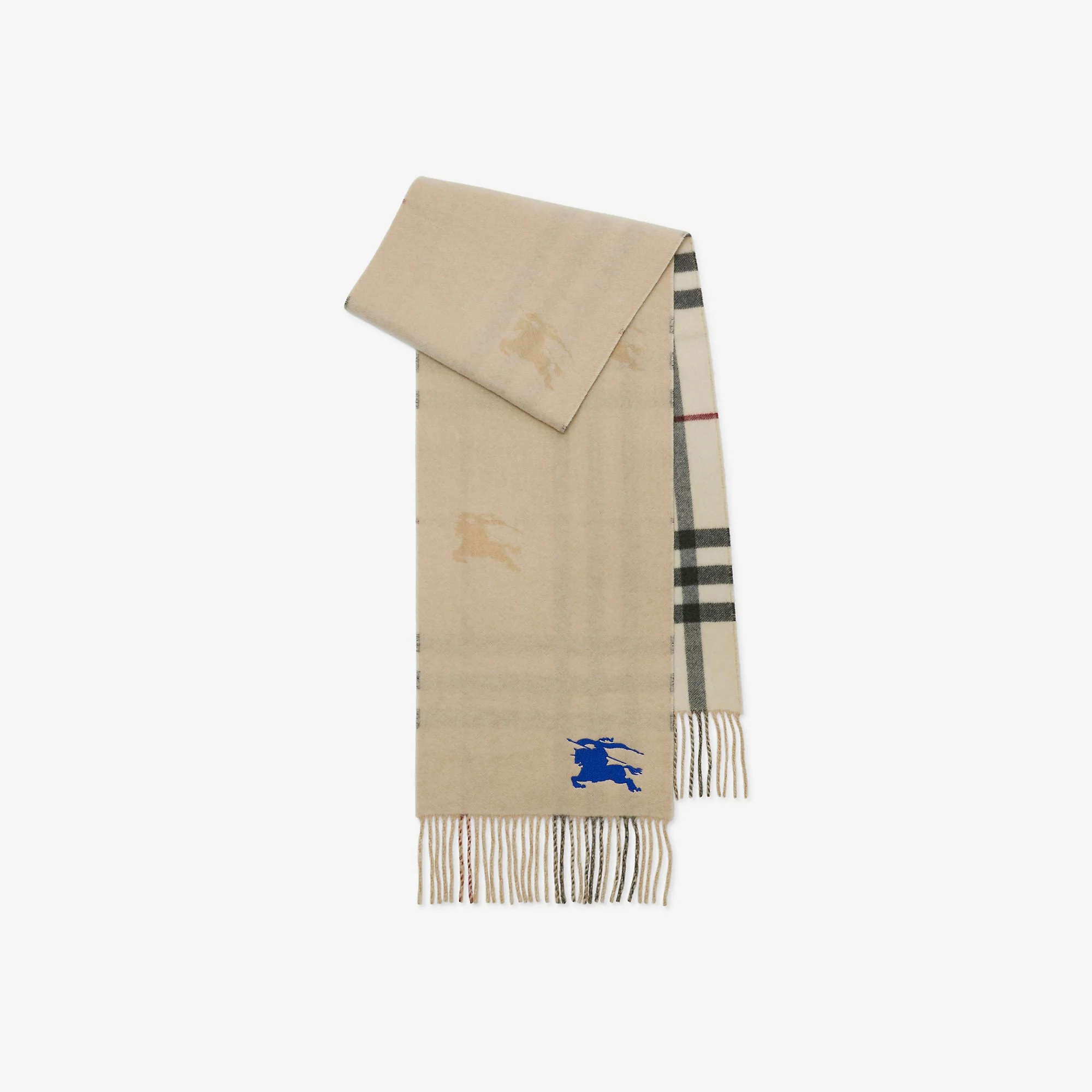 Reversible EKD Check Cashmere Scarf - 1