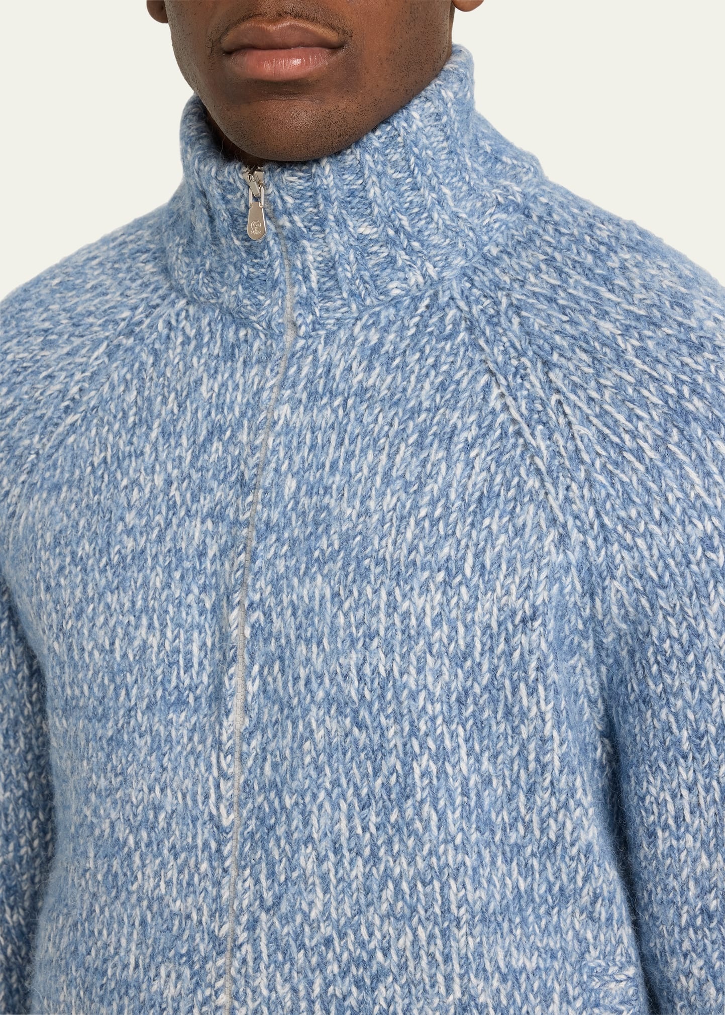 Men's Chunky Knit Full-Zip Sweater - 5