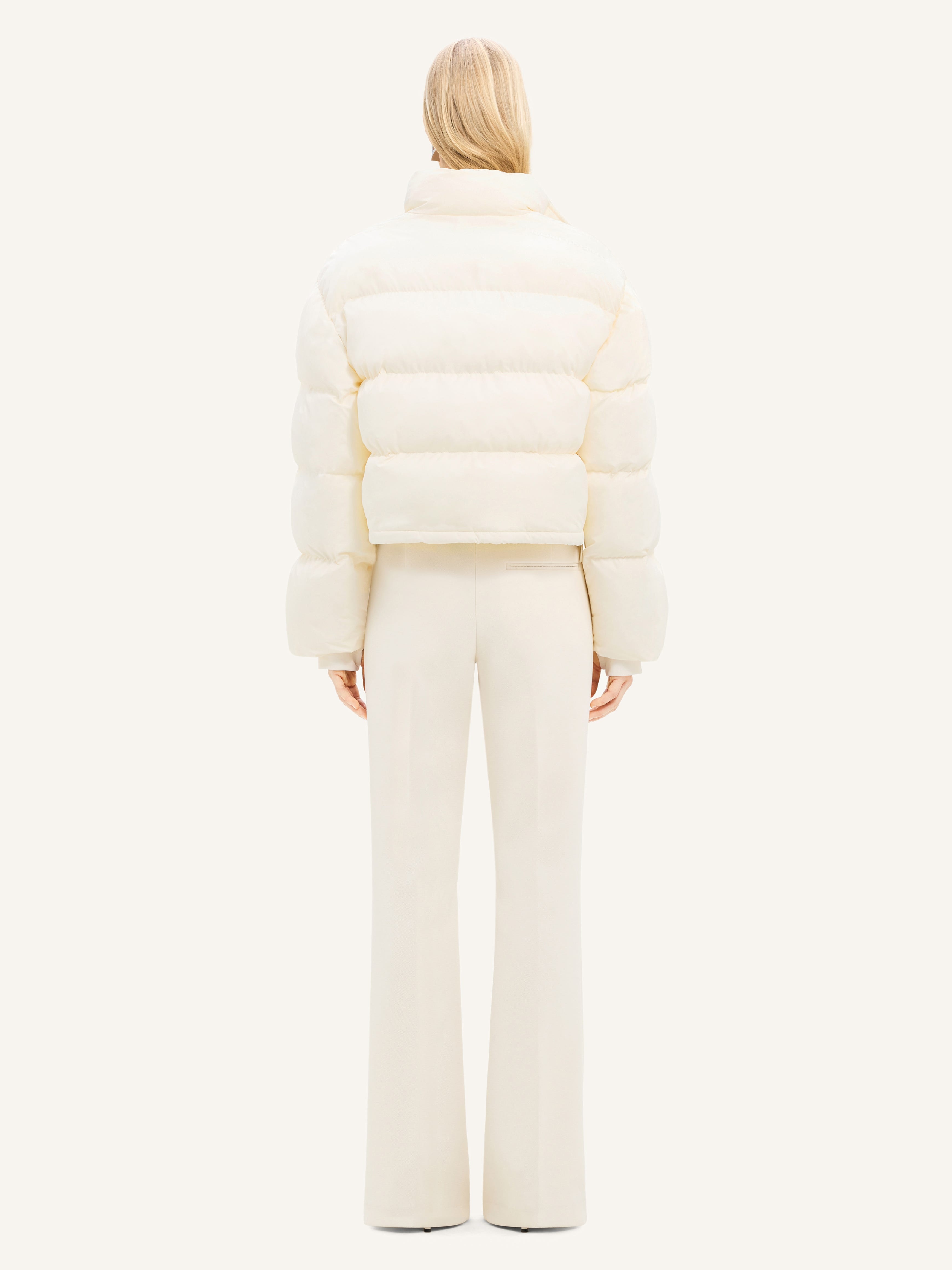 CROPPED NYLON PUFFER JACKET - 4