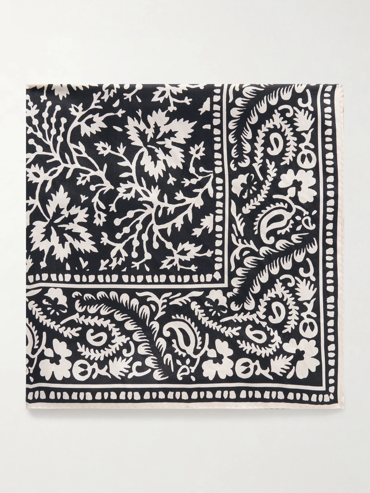 Hankie Printed Silk-voile Scarf - 1