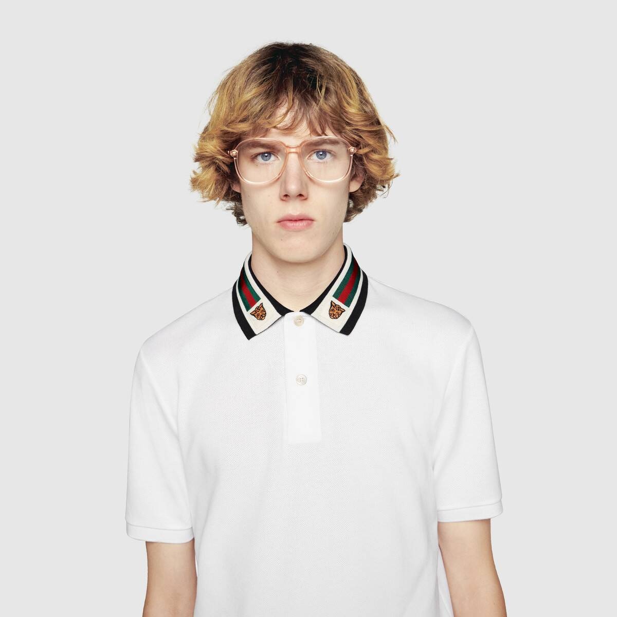 Cotton polo with Web and feline head - 5