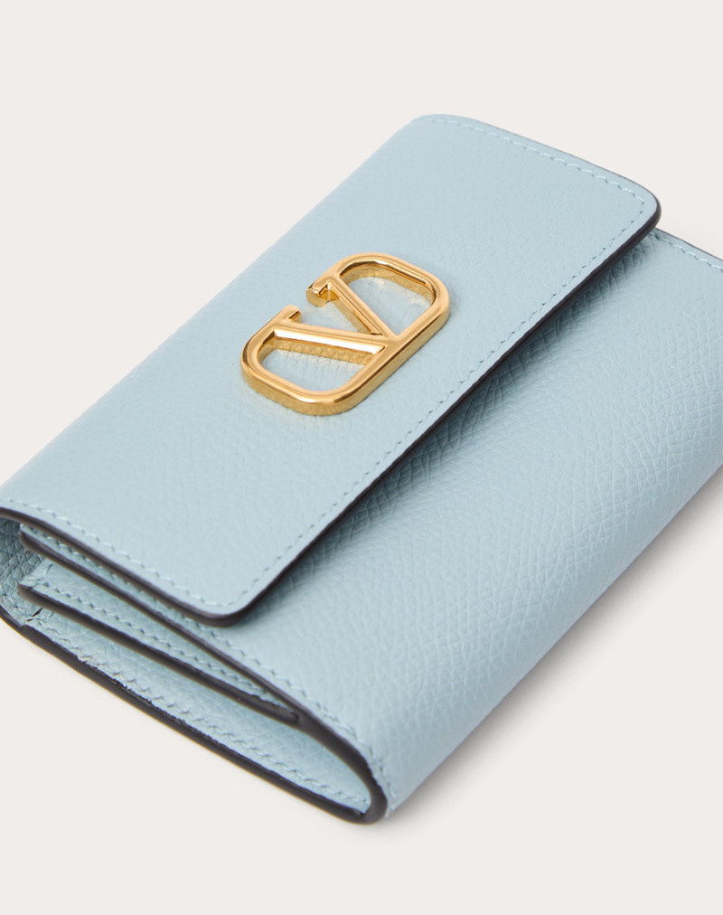 Valentino VALENTINO GARAVANI VLOGO SIGNATURE COMPACT GRAINY CALFSKIN WALLET outlook