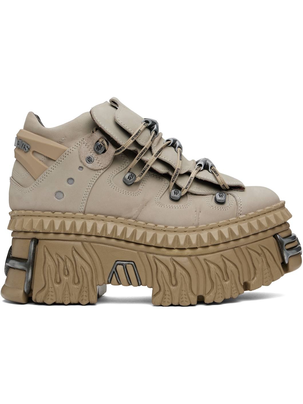 Beige New Rock Edition Fire Platform Sneakers - 1