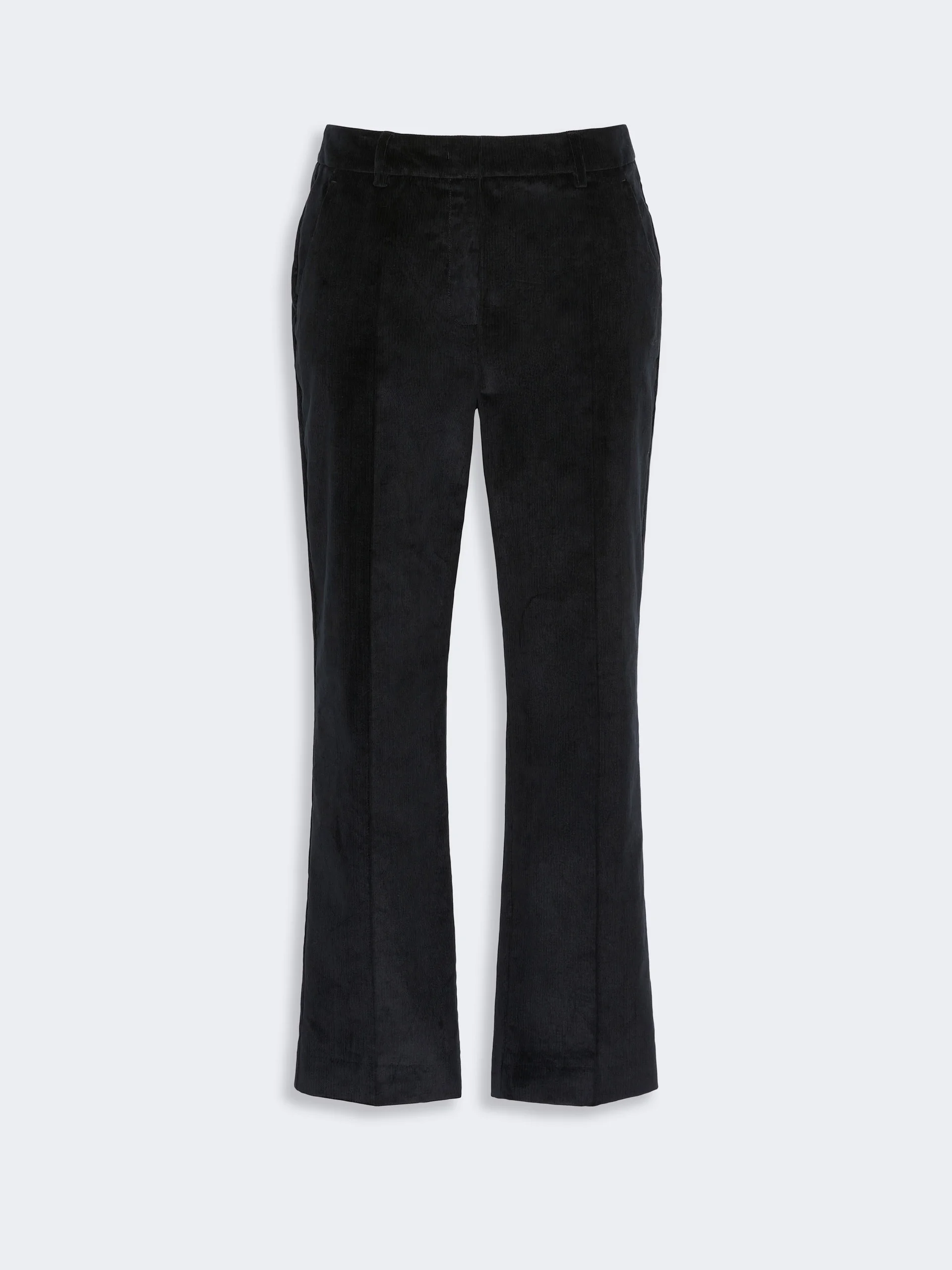 MARRUCA Cotton velvet cropped trousers - BLACK - 1