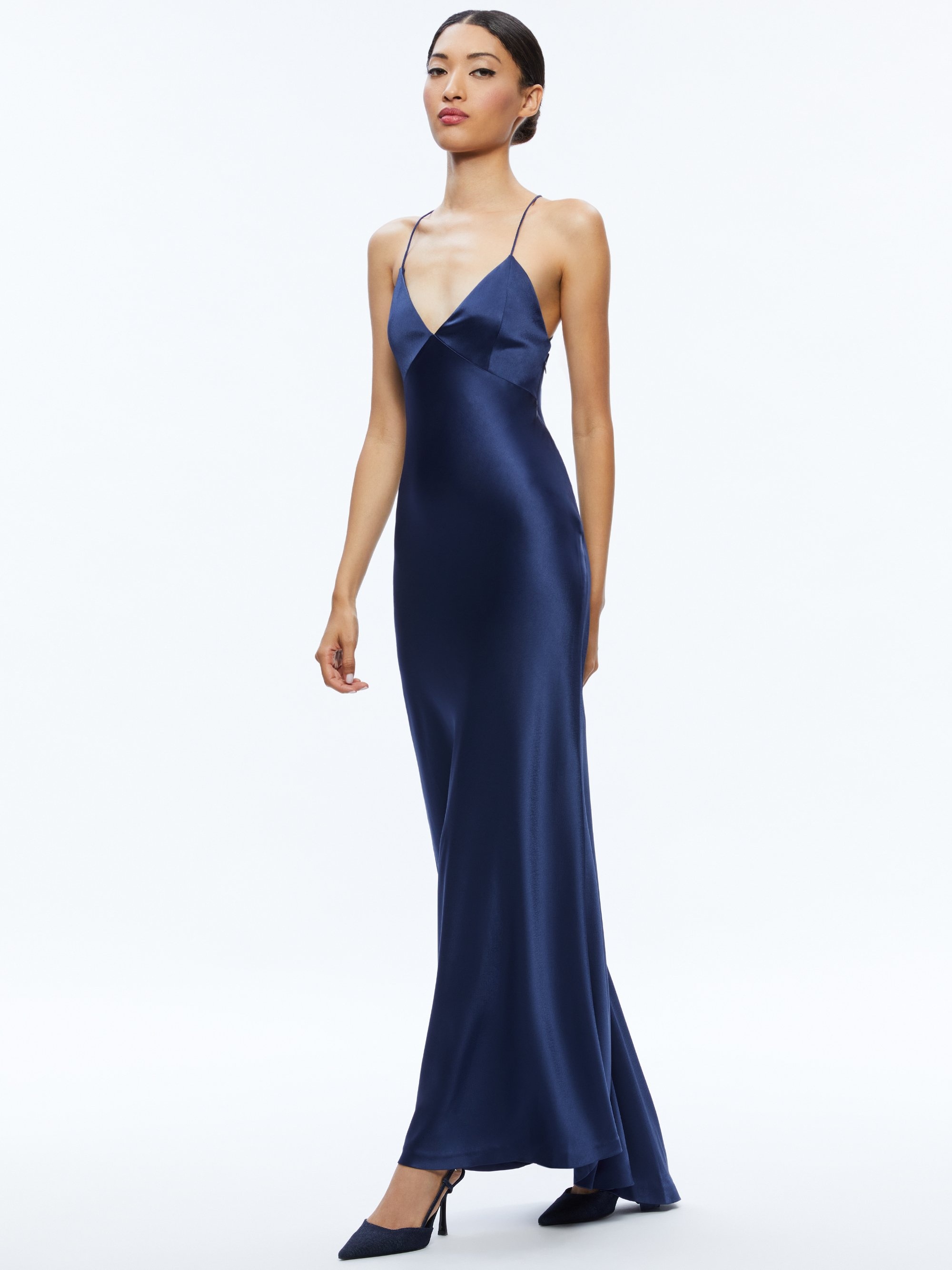 Alice+Olivia■ Montana Cowl Neck Slip Gown ■ドレス Alice + Olivia Montana Lace-Up Satin Slipdress | Nordstrom