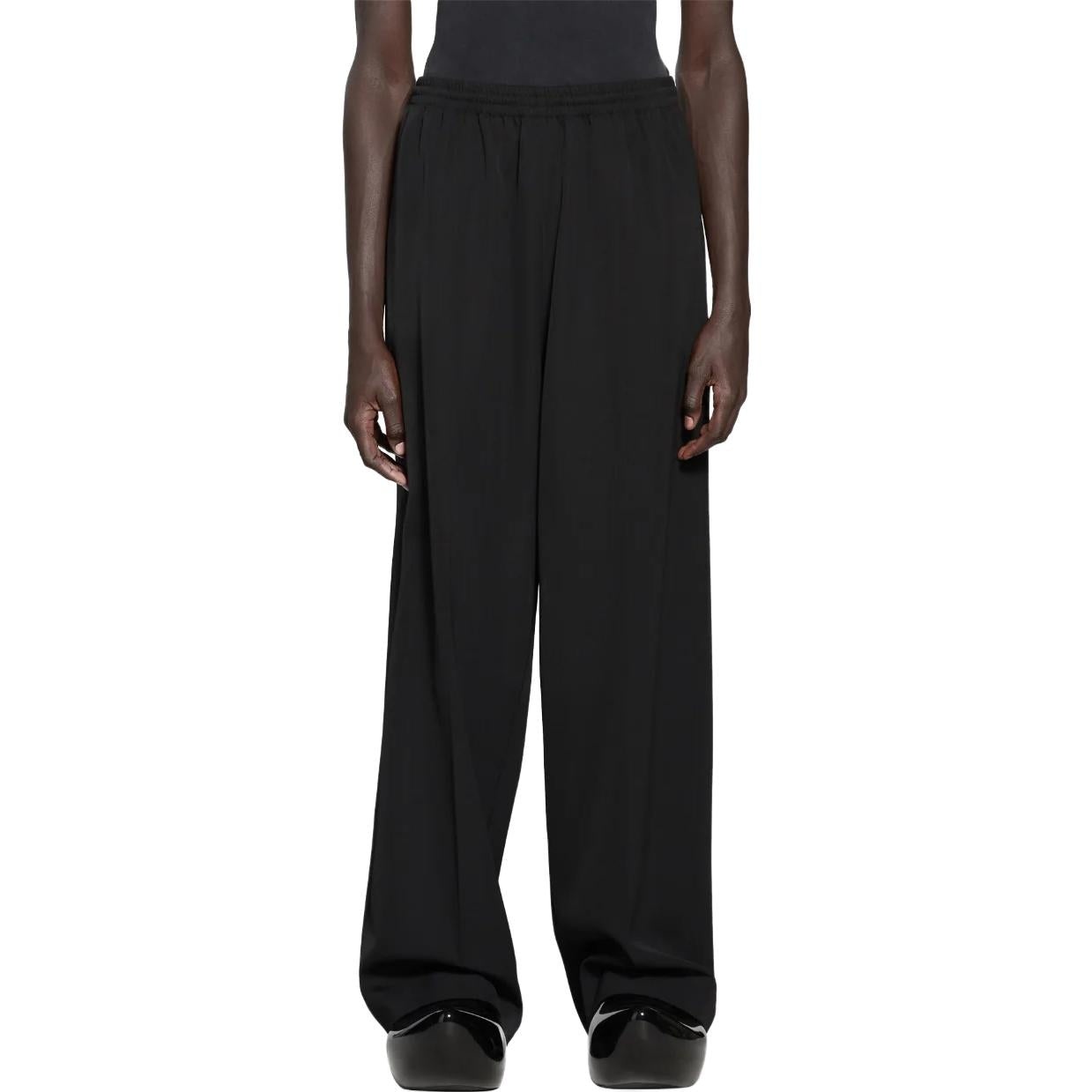 Balenciaga Elastic Waist Straight Leg Pants 'Black' 743903TNT391000 - 3