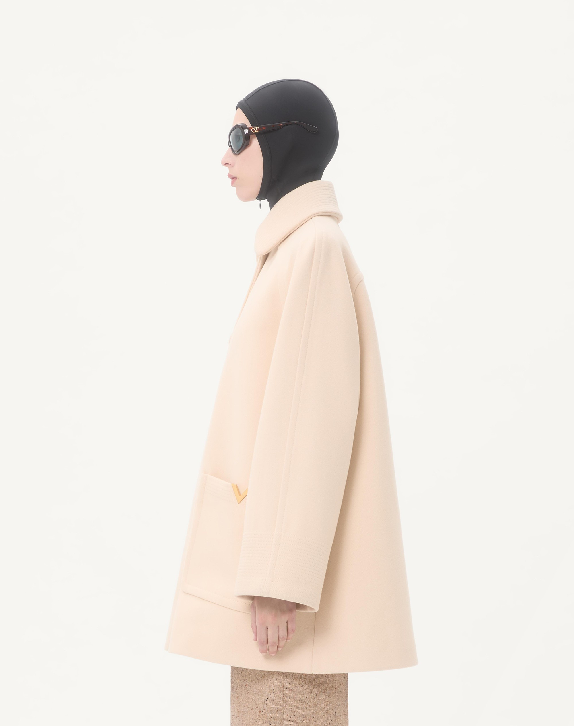 WOOL DRAP PEACOAT - 6