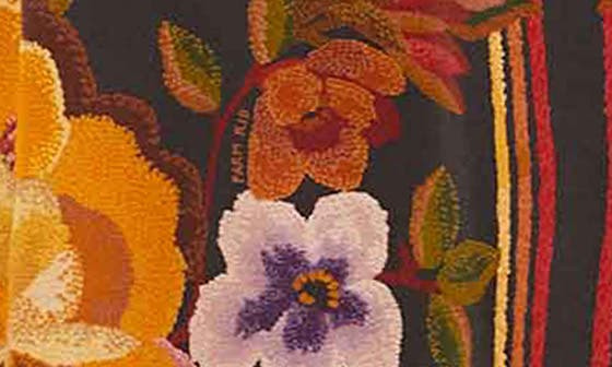FARM Rio Floral Border Print Long Sleeve Dress in Chenille Flowers Black at Nordstrom - 3