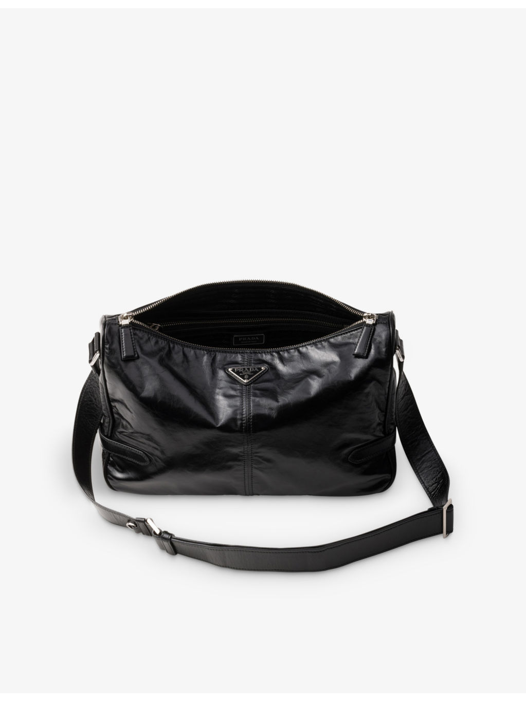 Logo-plaque leather shoulder bag - 6