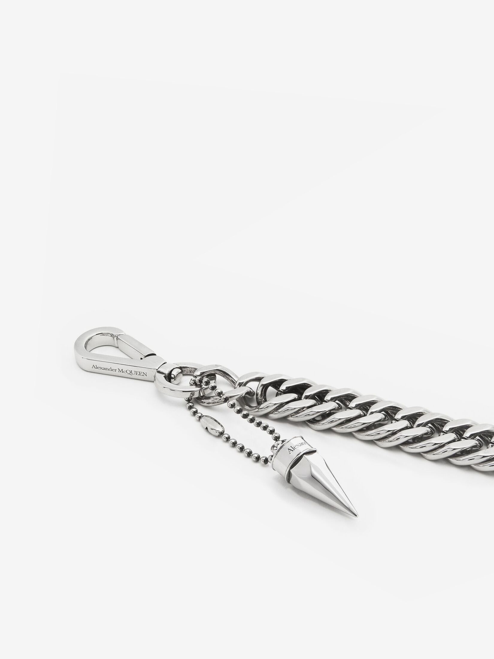 Men's Punk Stud Waist Chain in Antique Silver - 2