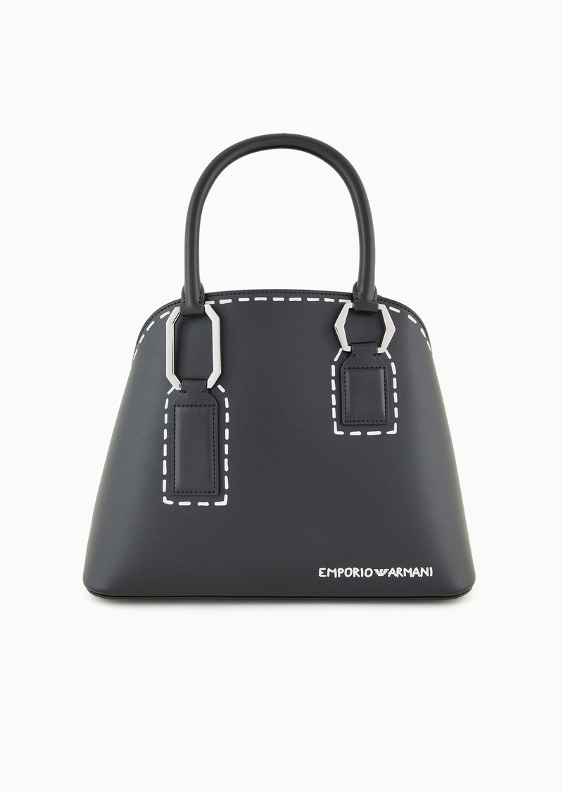 Trompe-l'œil print trapezoid handbag 1