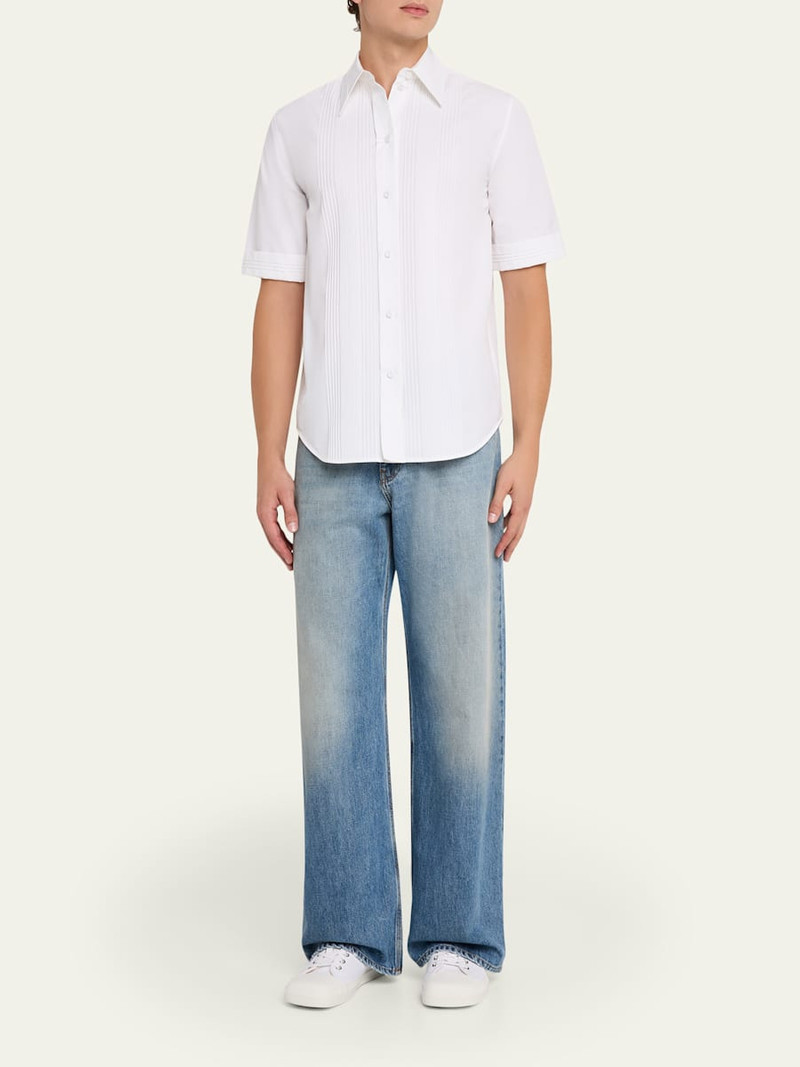 ERL Men's Faded Denim Wide-Leg Jeans outlook