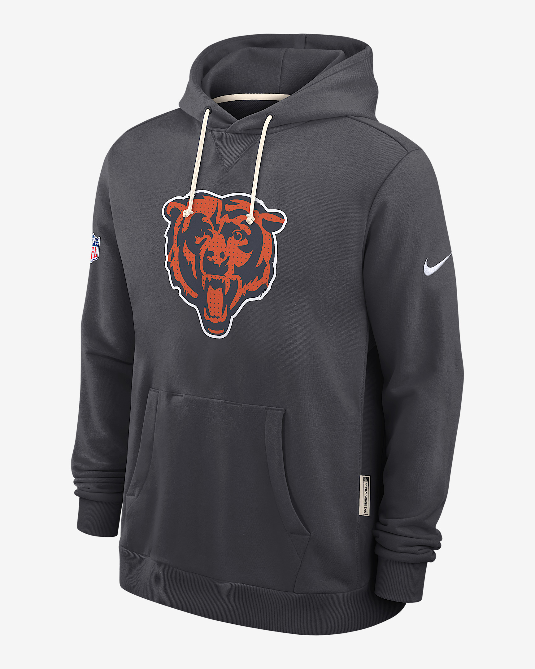 Chicago Bears Initial Home Sideline Men's Nike Dri-FIT NFL Pullover Hoodie - 1