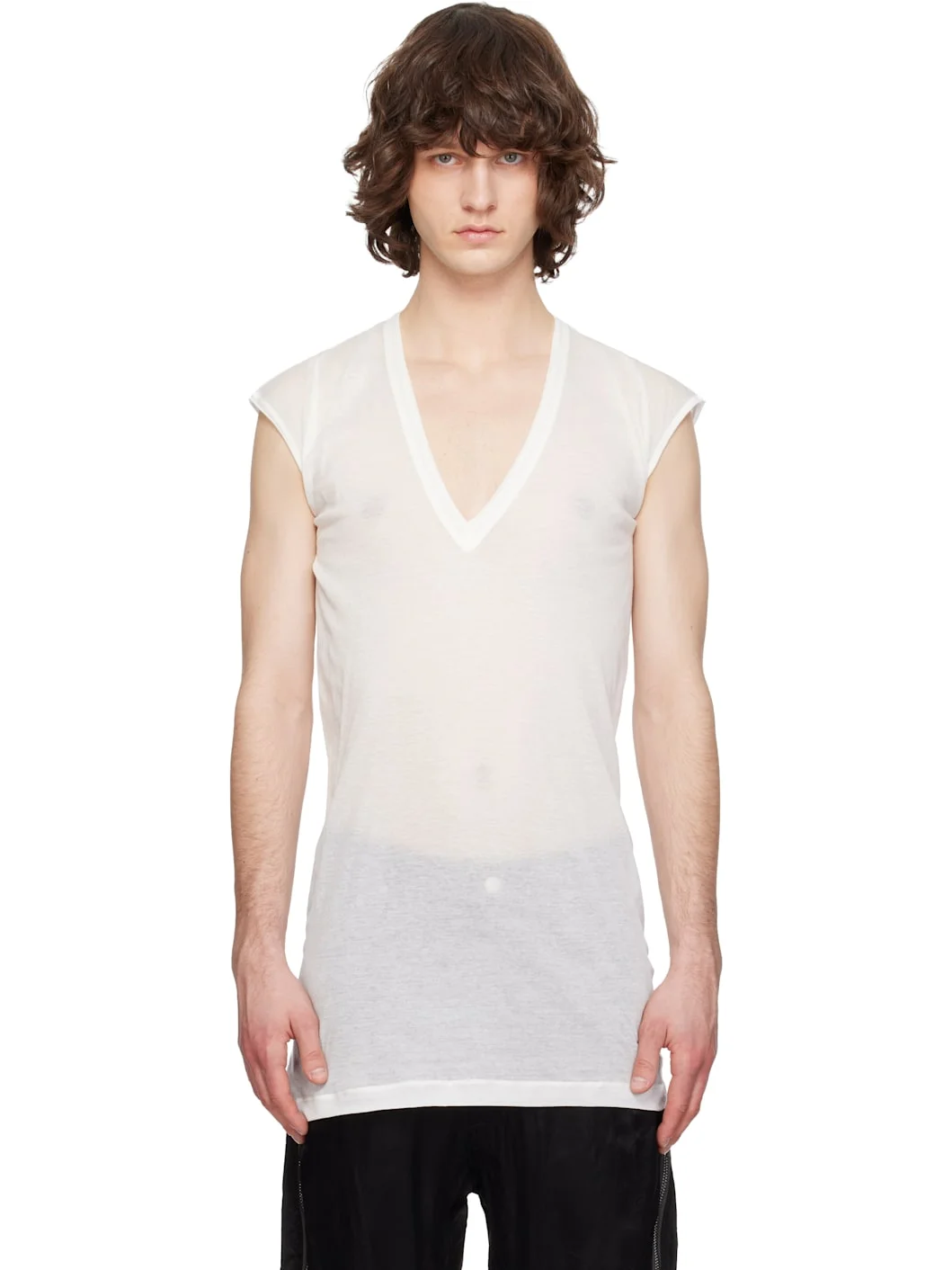 Off-White Temple Deep V SL T-shirt - 1