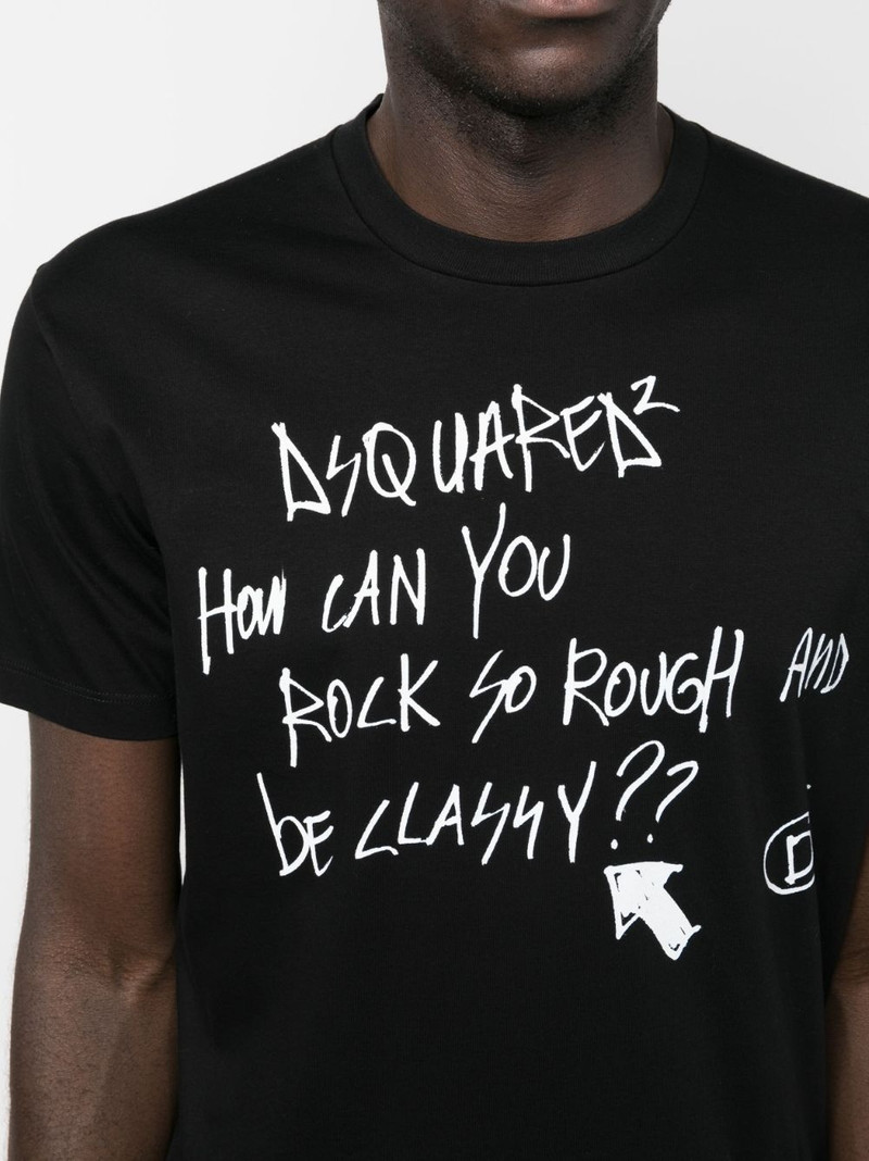 slogan-print cotton T-shirt 5