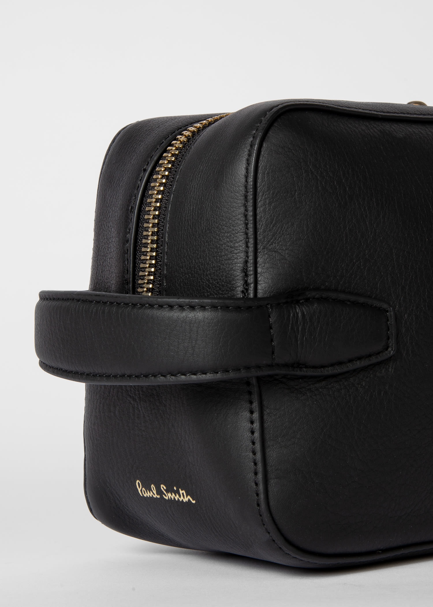 Leather 'Signature Stripe' Wash Bag - 4