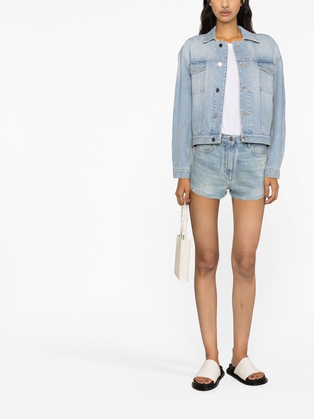 long-sleeved denim jacket - 2