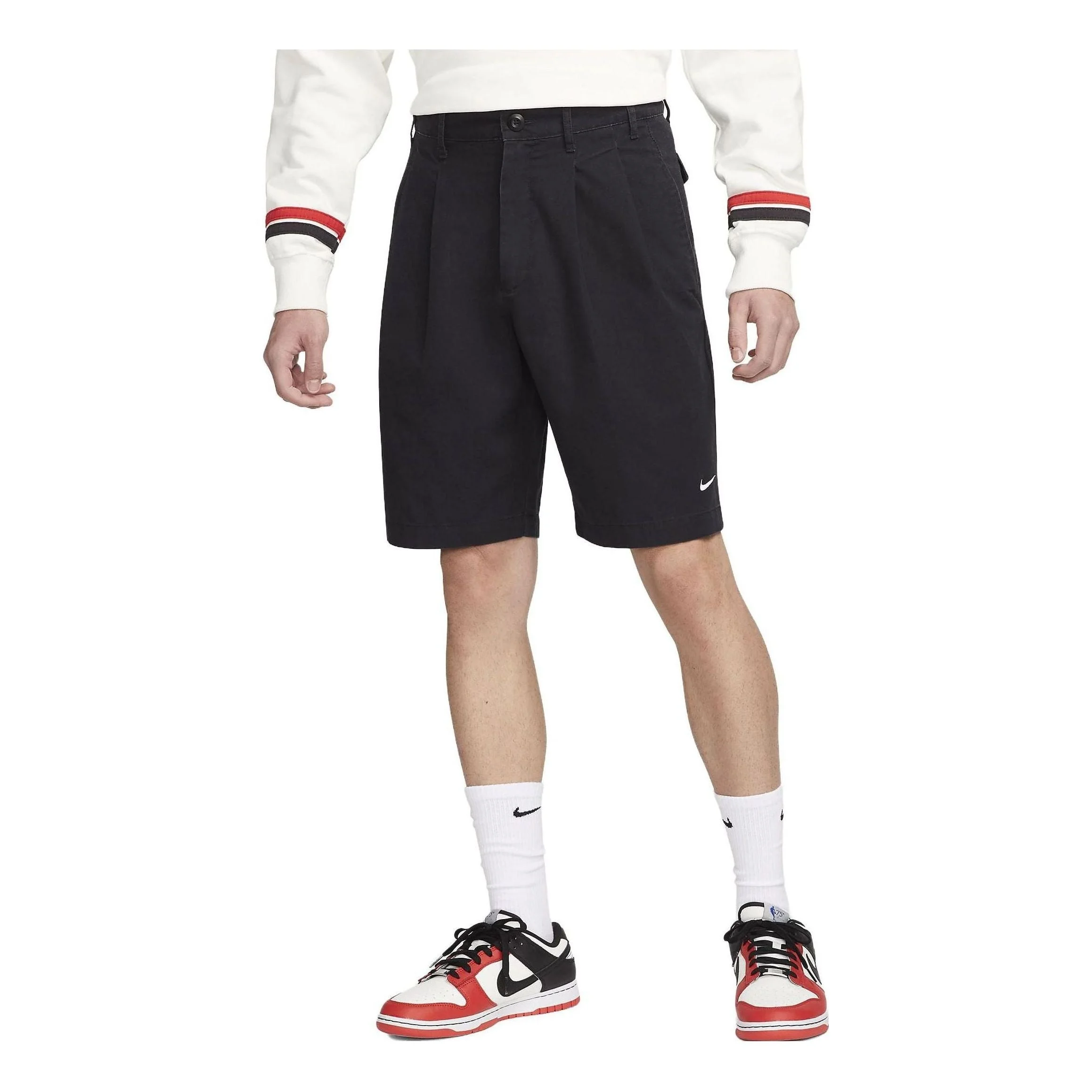 Nike Pleated Chino Shorts 'Black' DX0644-010 - 1