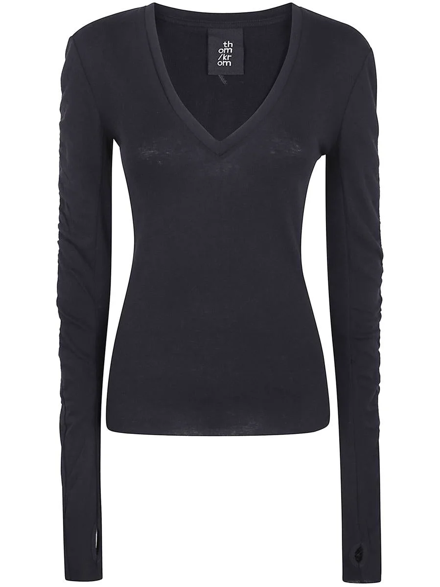 Thom Krom V Neck Sweater Clothing - 1