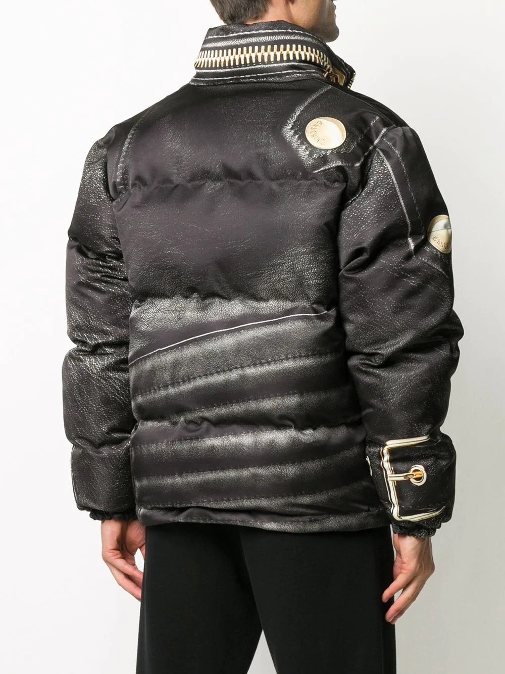 logo print puffer jacket - 4