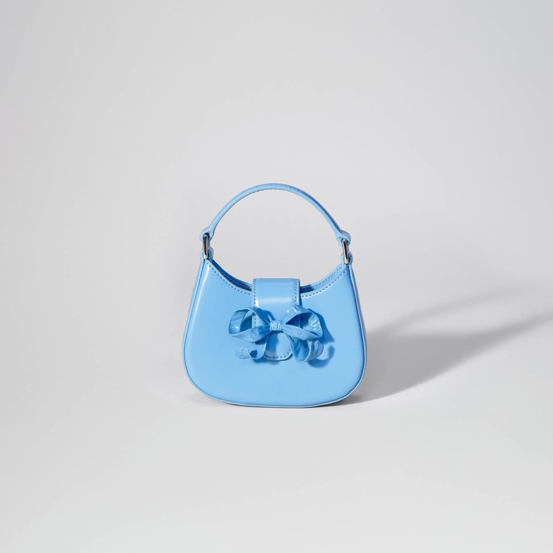 Blue Crescent Bow Micro Bag 1