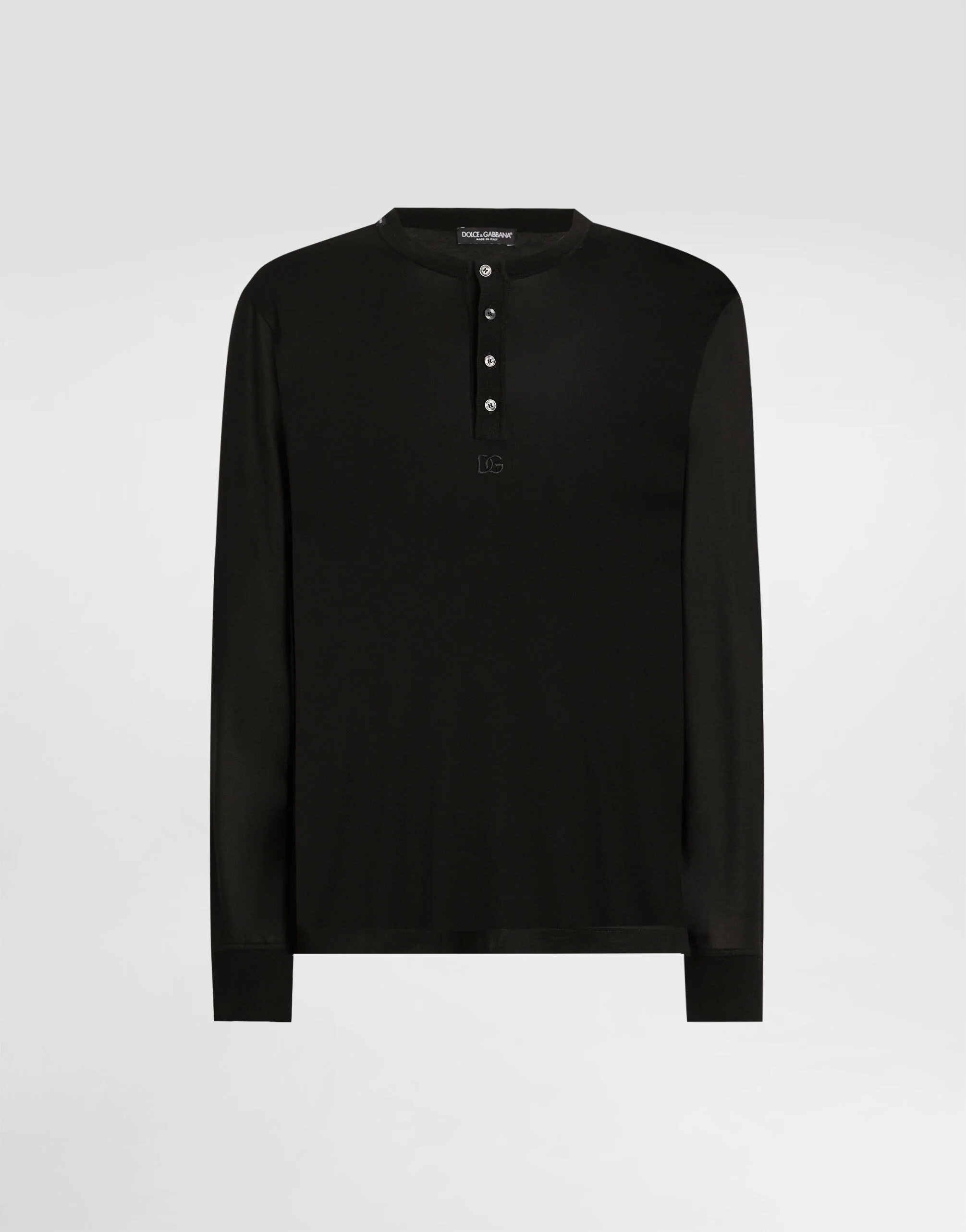 Serafino long sleeve silk t-shirt - 1
