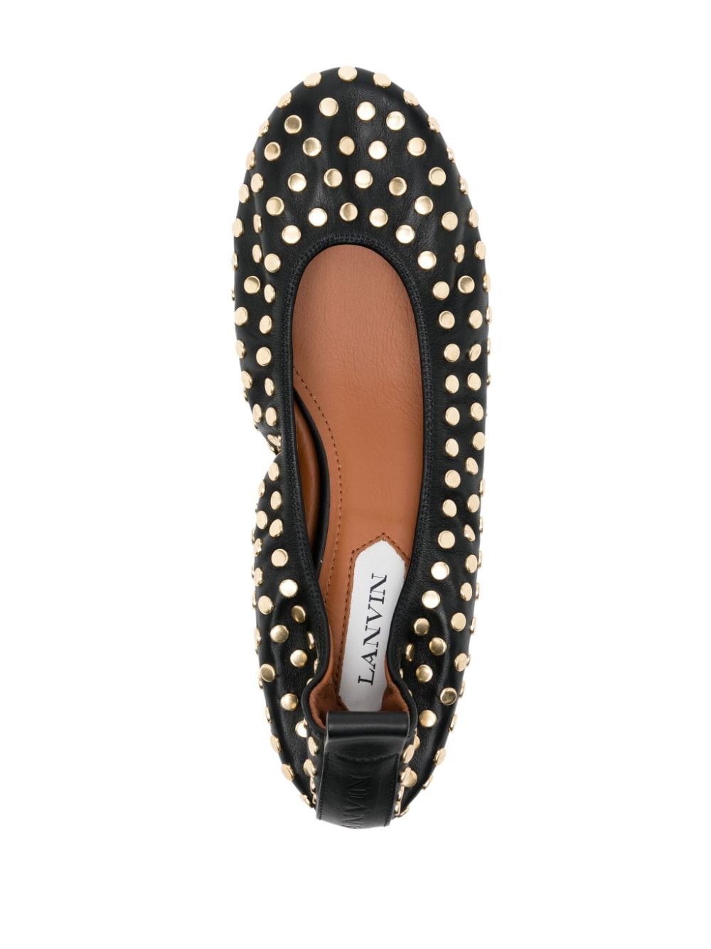 THE LEATHER BALLERINA FLAT WITH STUDS - 4