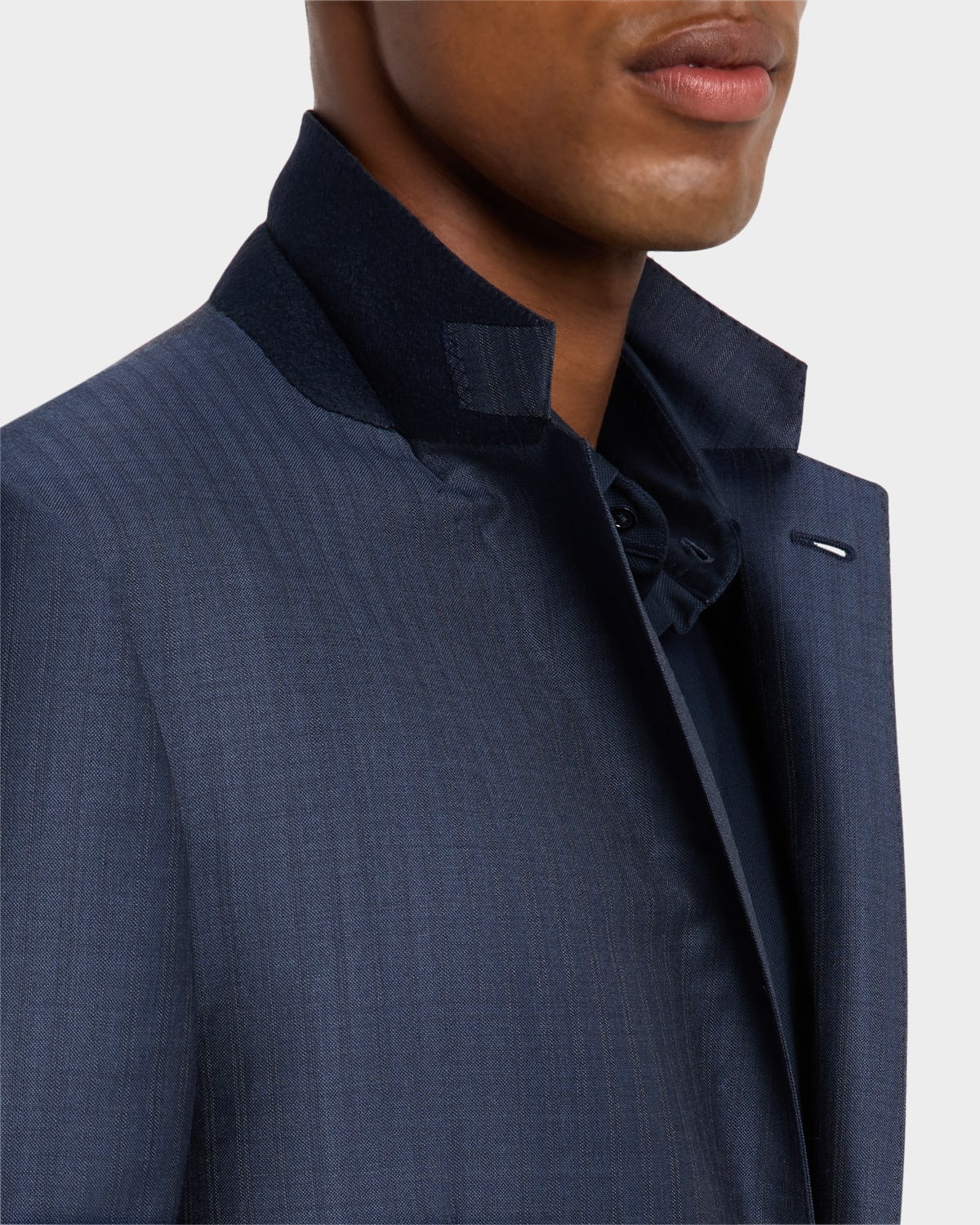 Men's Wool Pinstripe Suit - 10