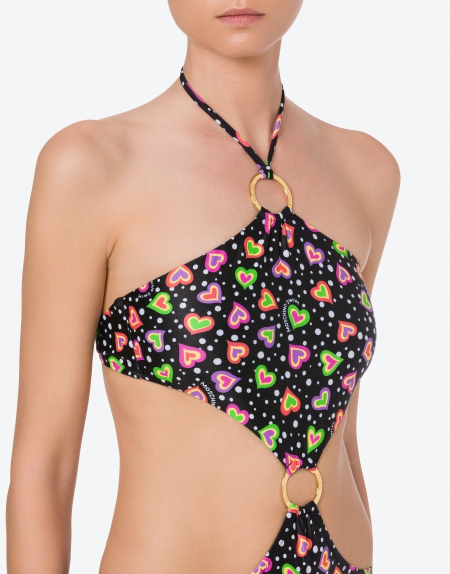 POLKA DOTS & HEARTS ONEPIECE SWIMSUIT - 4