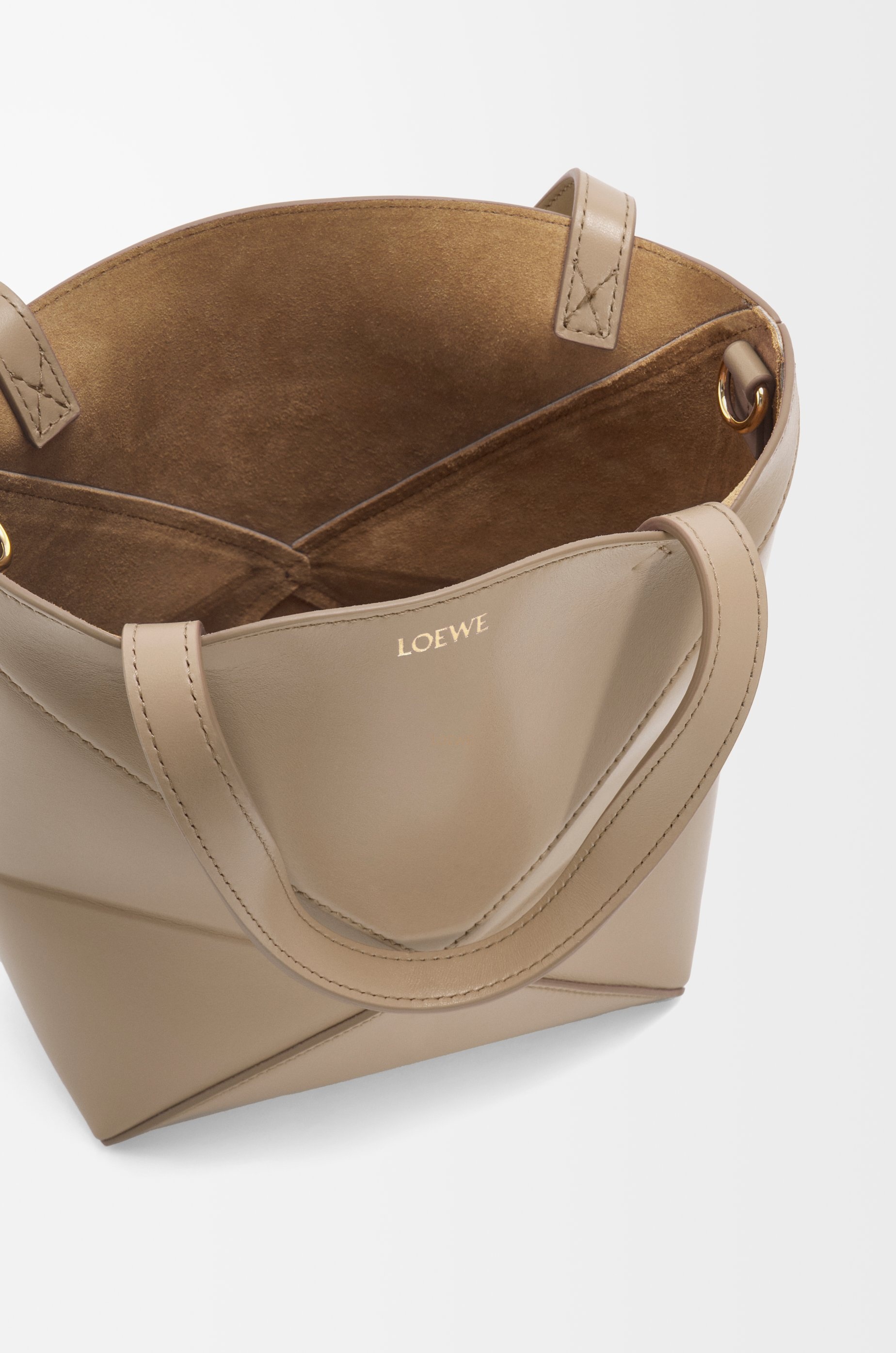 Mini Puzzle Fold tote in shiny calfskin - 10