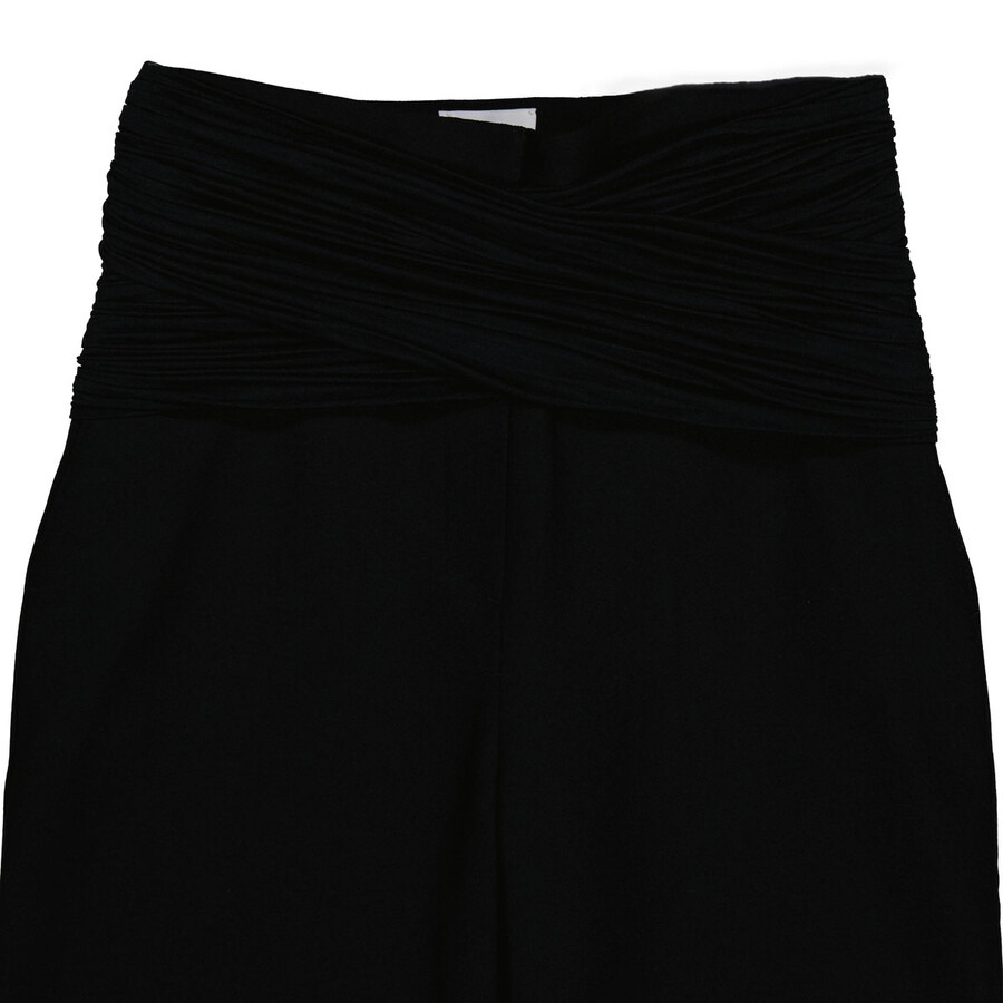 Burberry Natasha Ruched-Waist Wool Tailored Trousers - 7