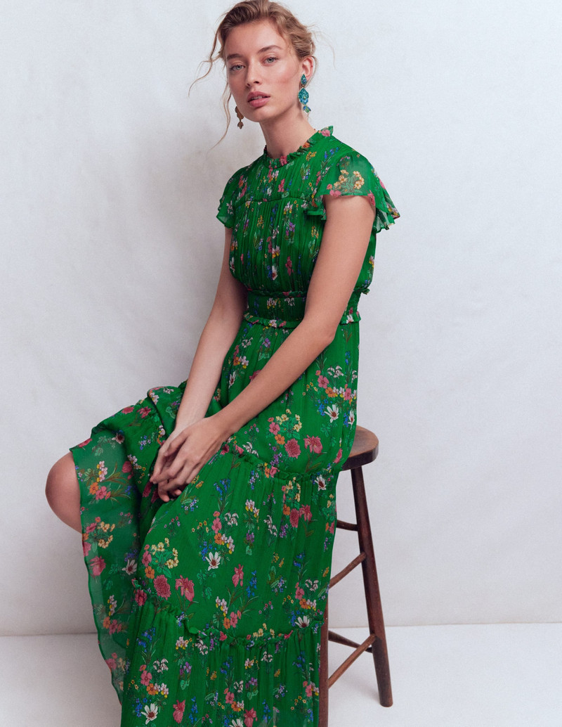 Sleeveless Ruffle Dress-Bear Grass, Delicate Blossom 5