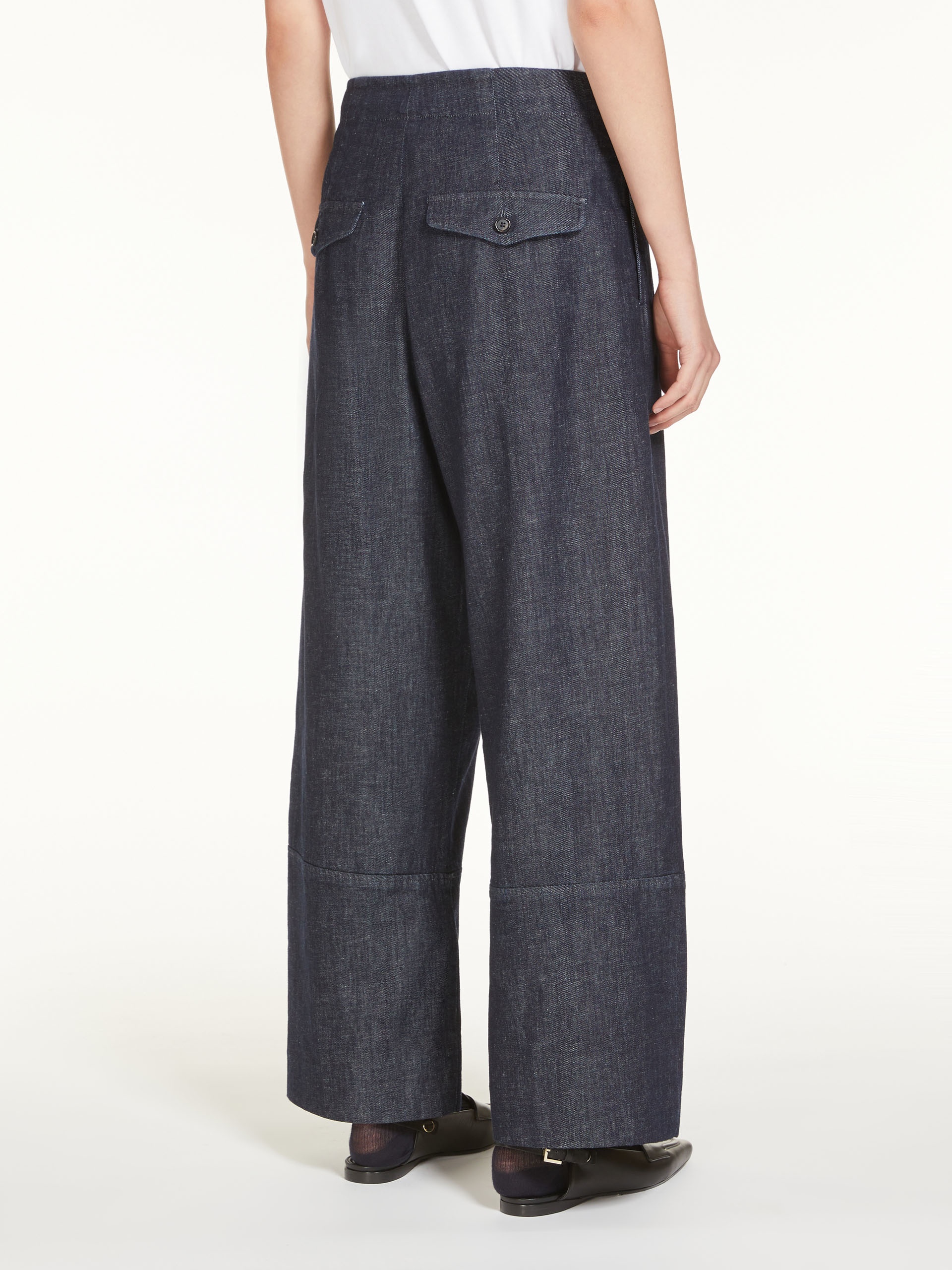 SAMANTHA Barrel-leg denim trousers - 4