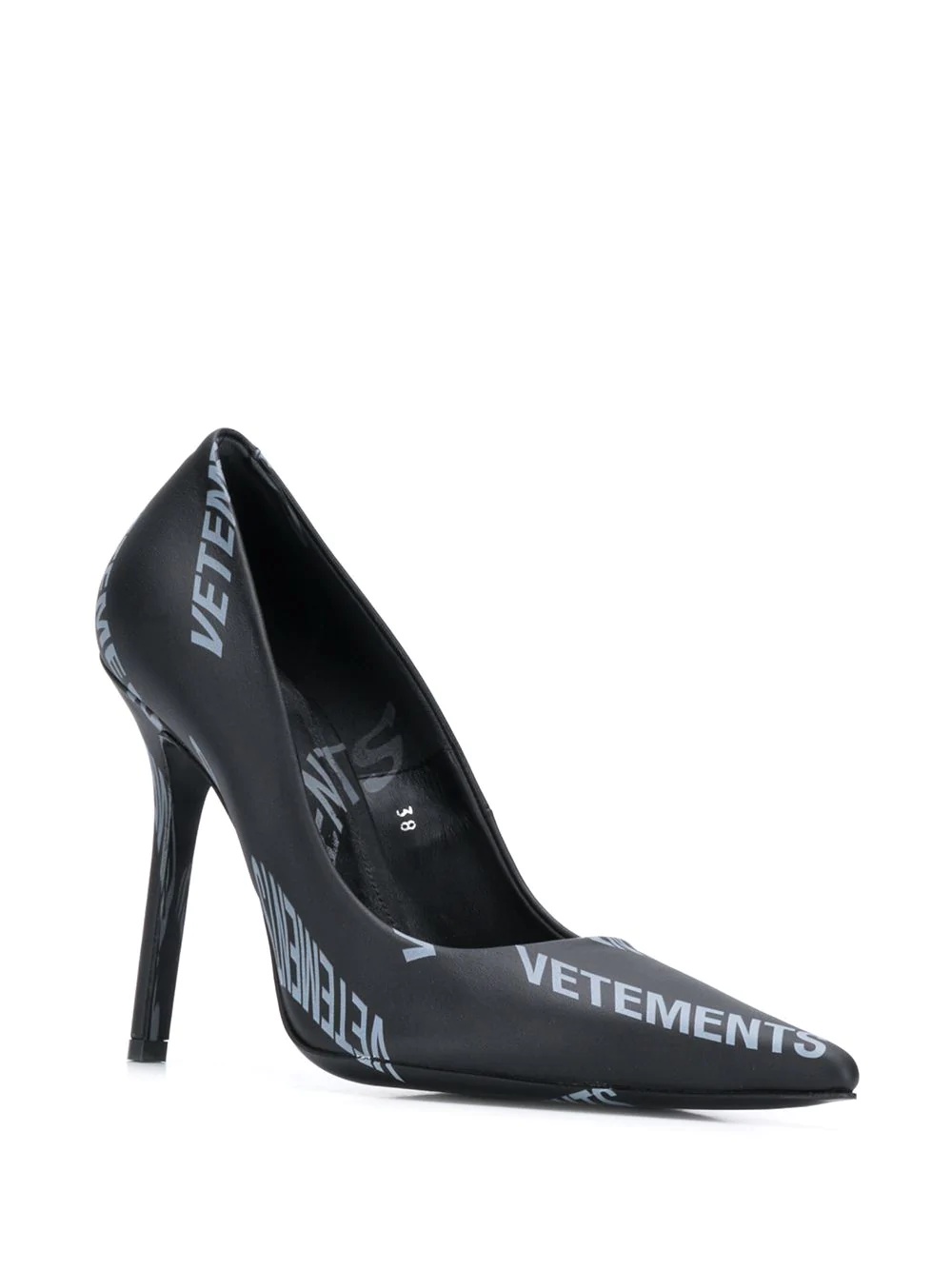 logo-print pumps - 2