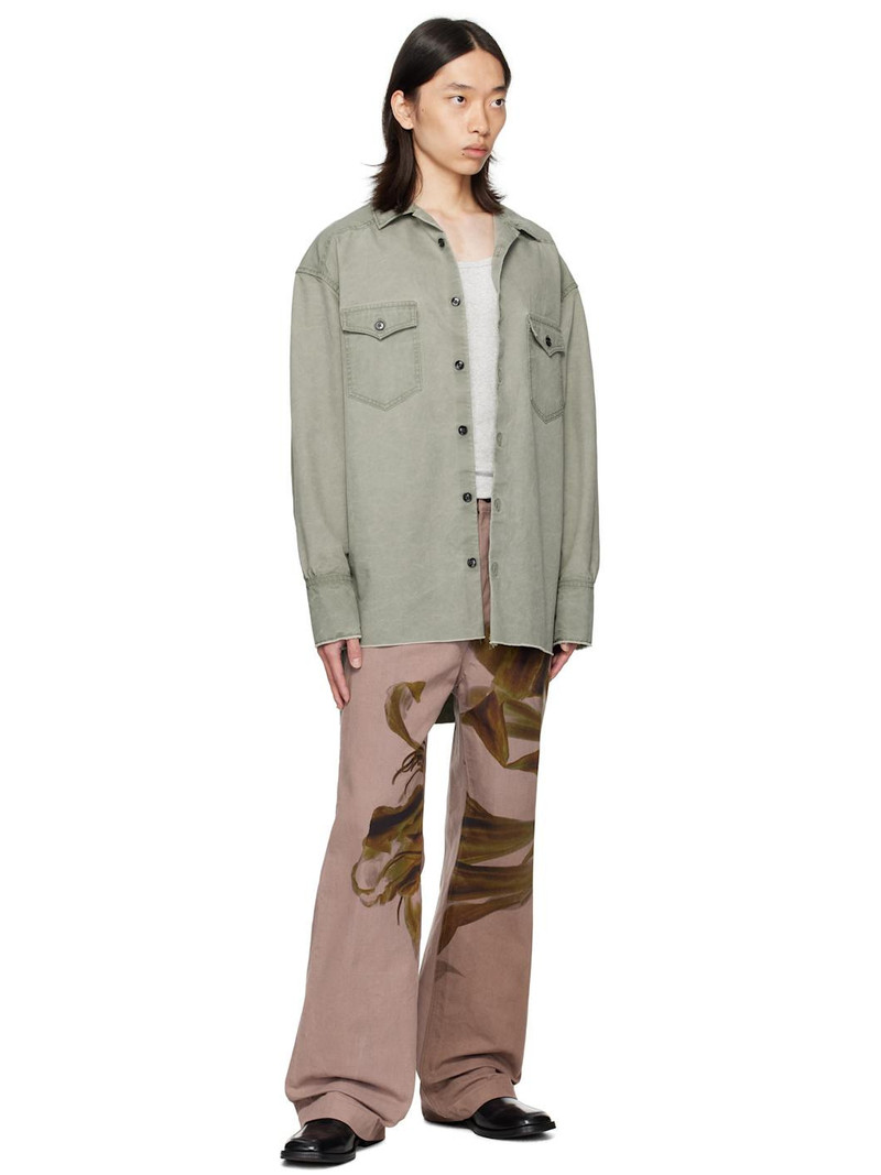 Dries Van Noten Pink Graphic Trousers outlook