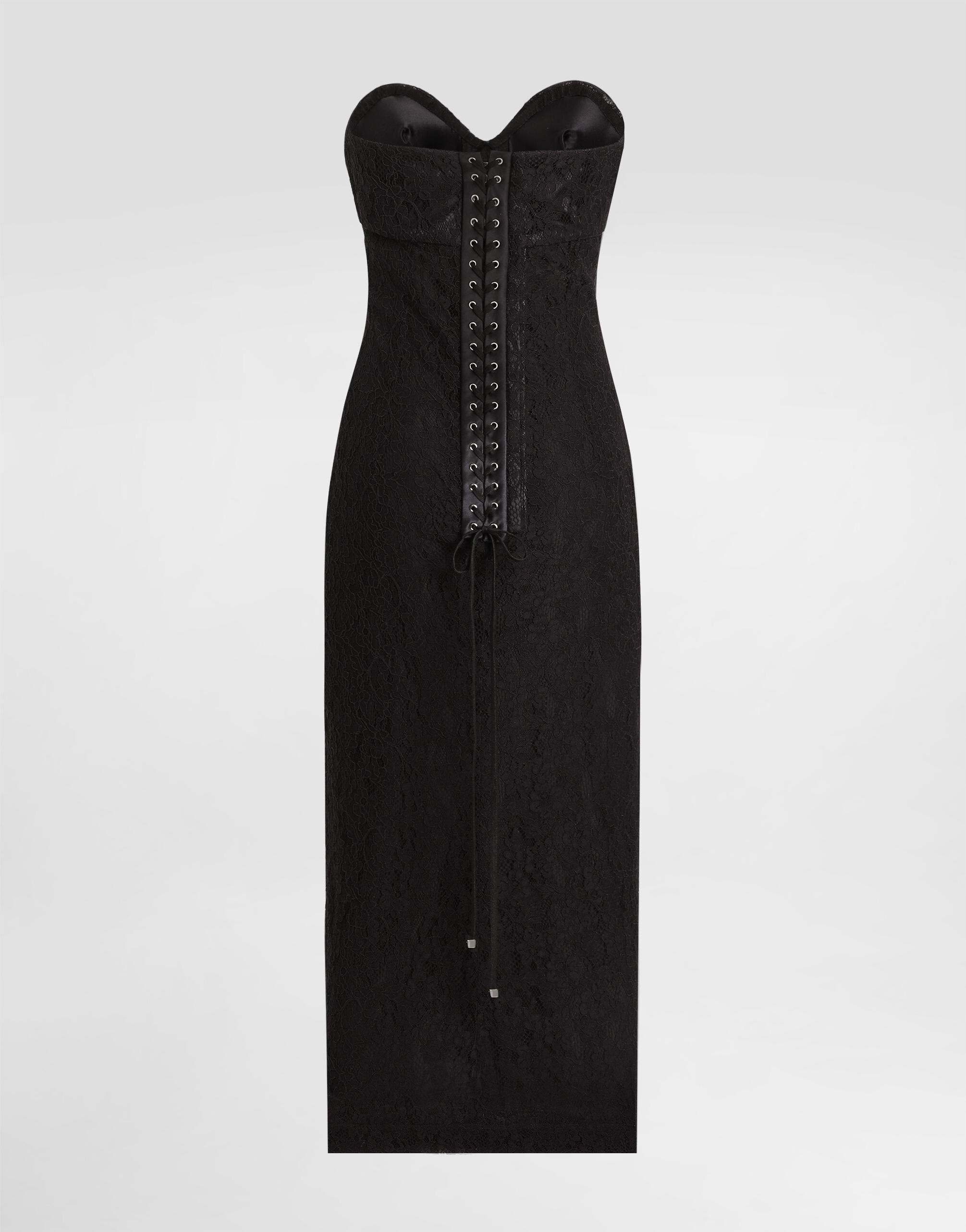 Strapless lace dress with conical cups - 2