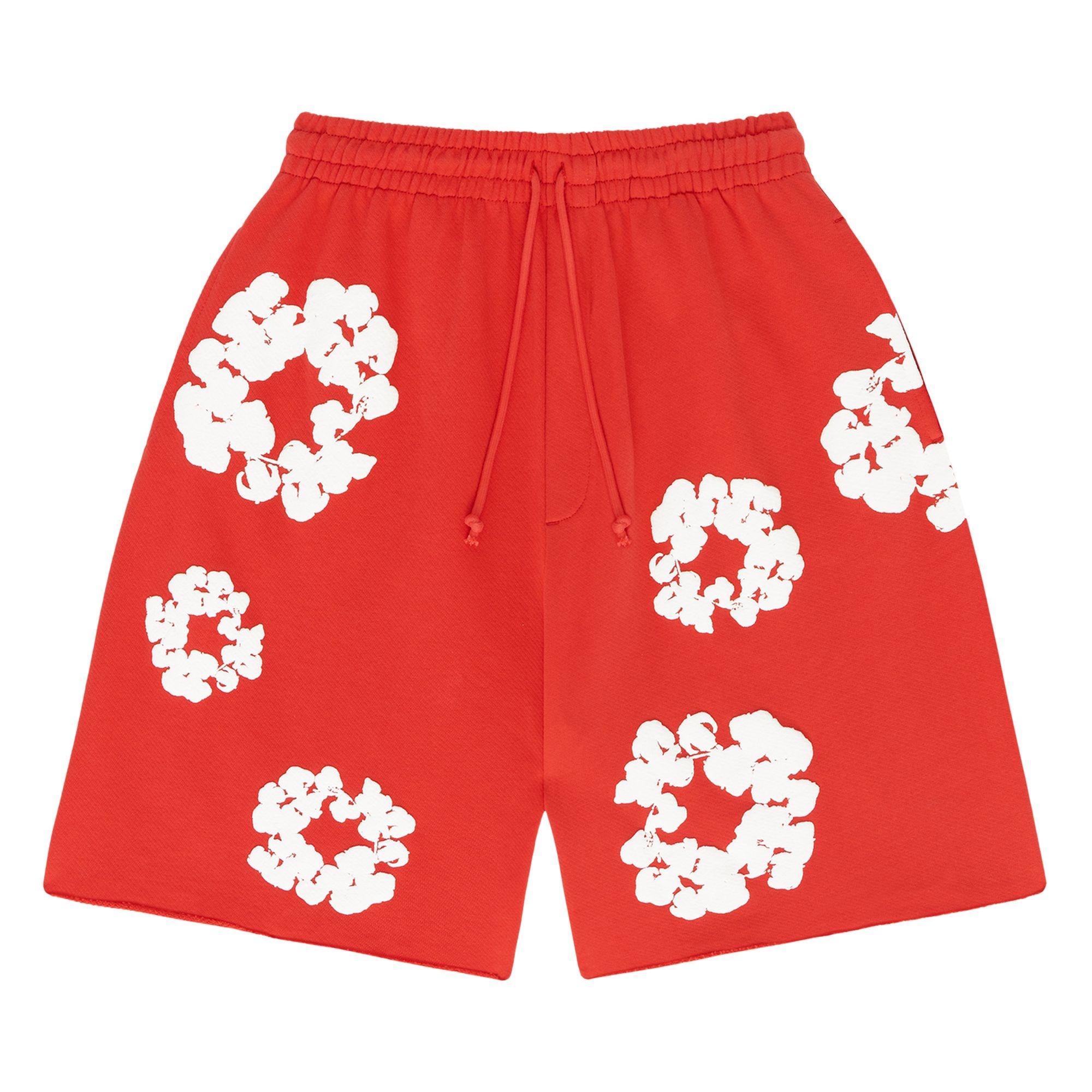 Denim Tears The Cotton Wreath Shorts 'Red' - 1