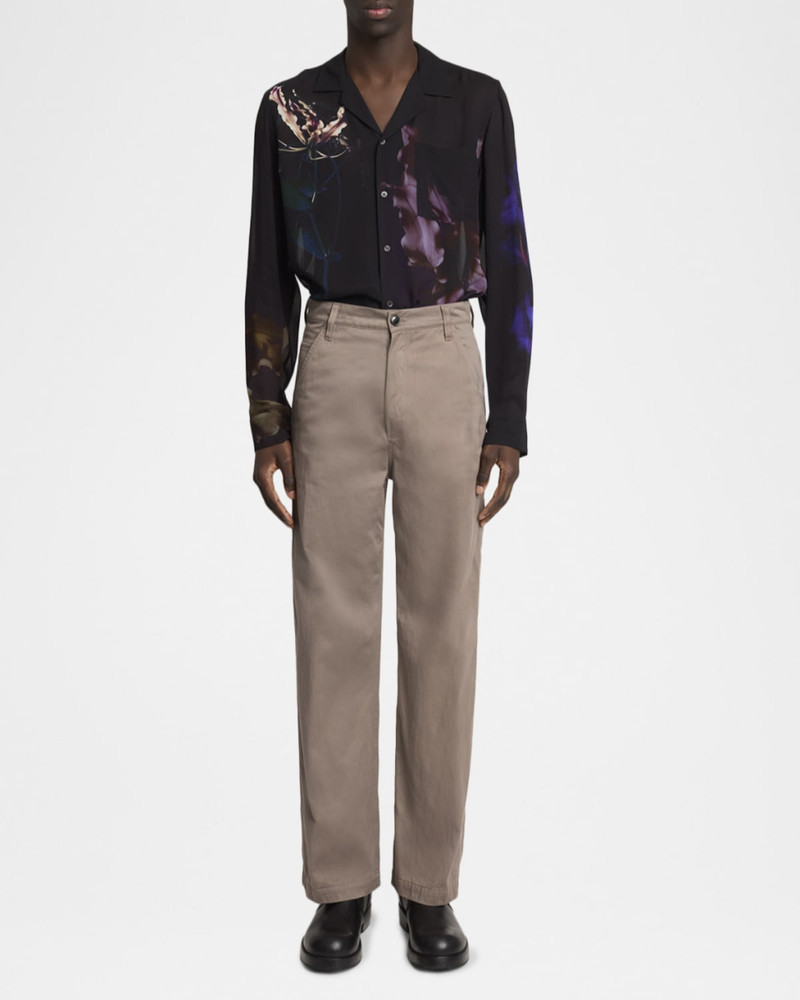Dries Van Noten Men's Pickerby Cotton Straight-Fit Carpenter Pants outlook