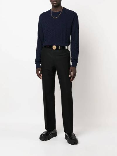 VERSACE La Greca jacquard-knit jumper outlook