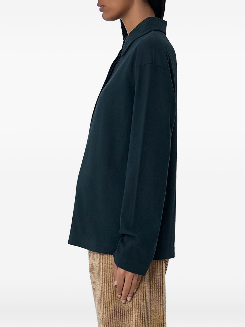 The Row Roddie long-sleeve buttoned polo shirt outlook