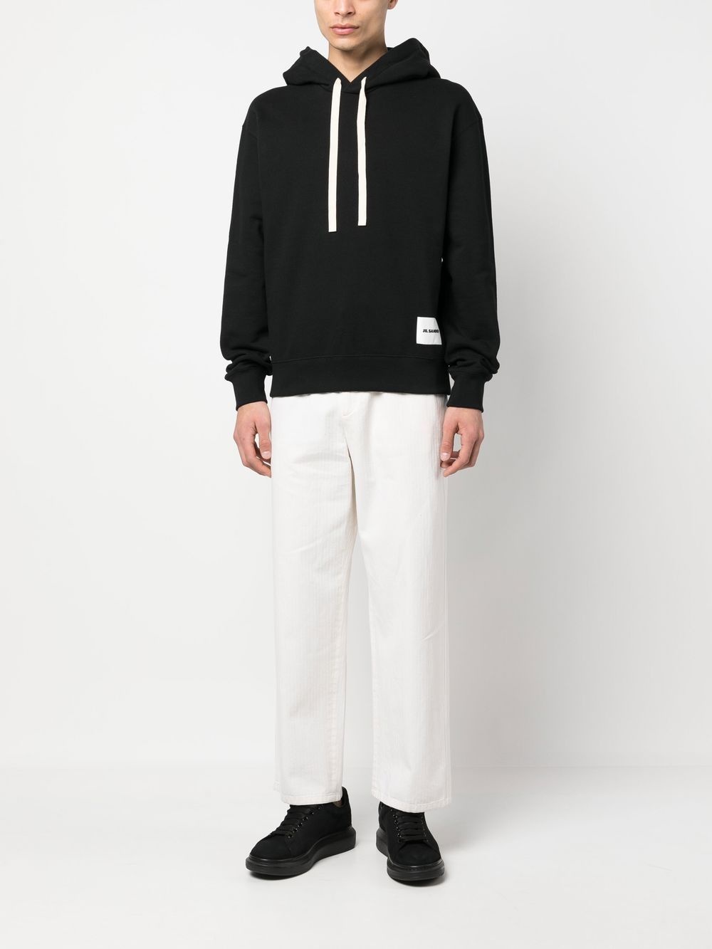 logo-patch drawstring hoodie - 2