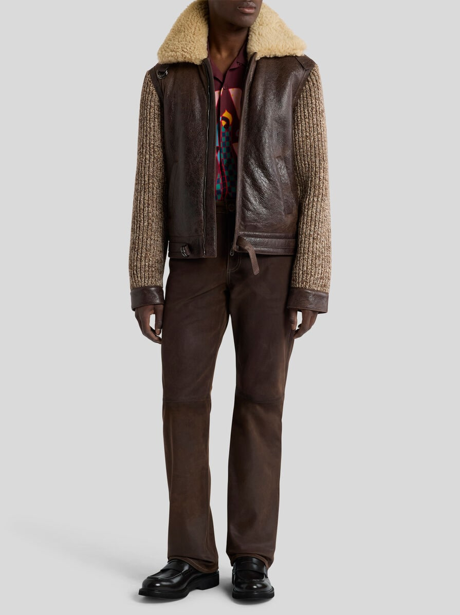SILK SHIRT WITH PLACED PRINT - 4