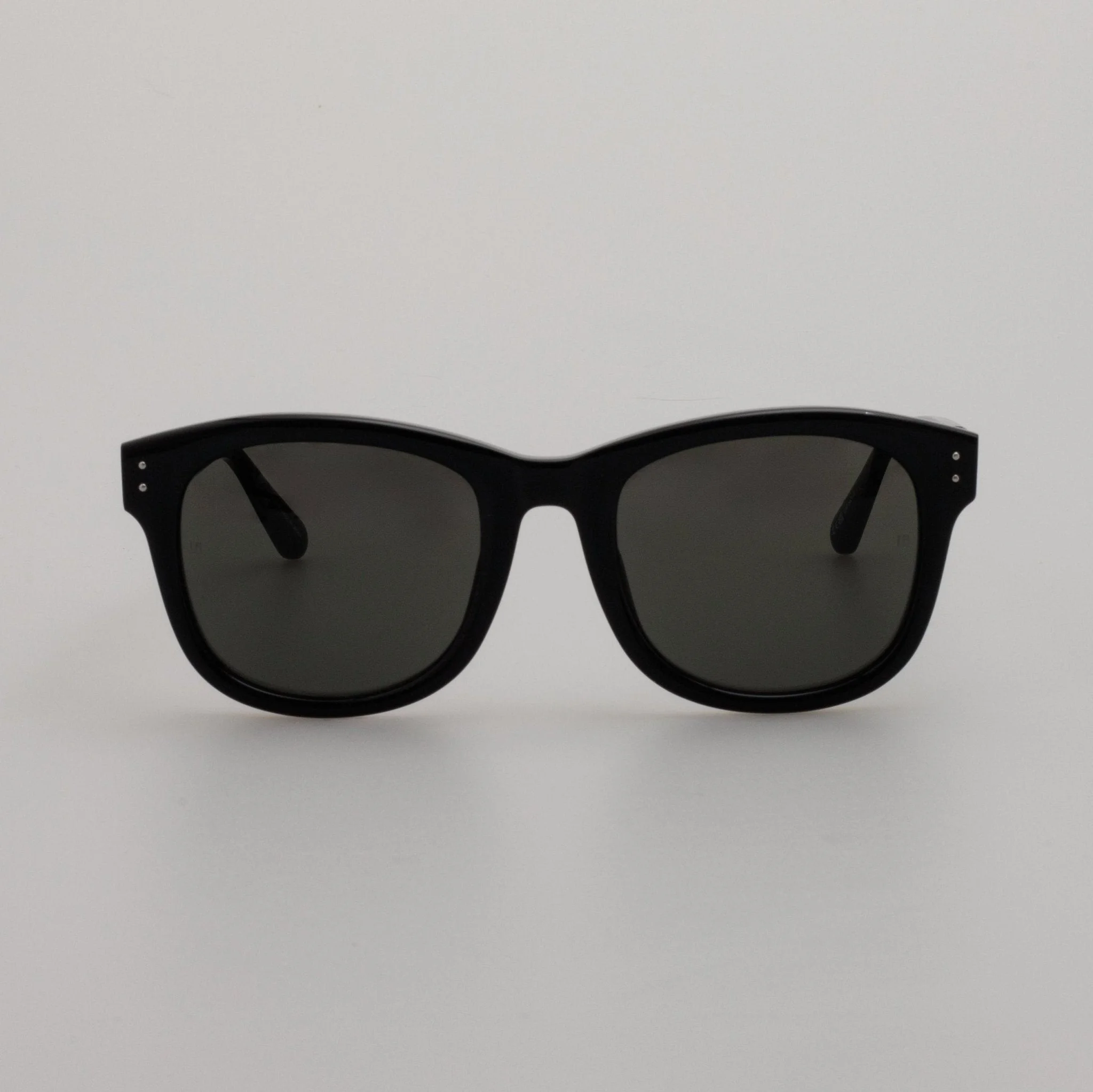 EDSON D-FRAME SUNGLASSES IN BLACK AND NICKEL - 1