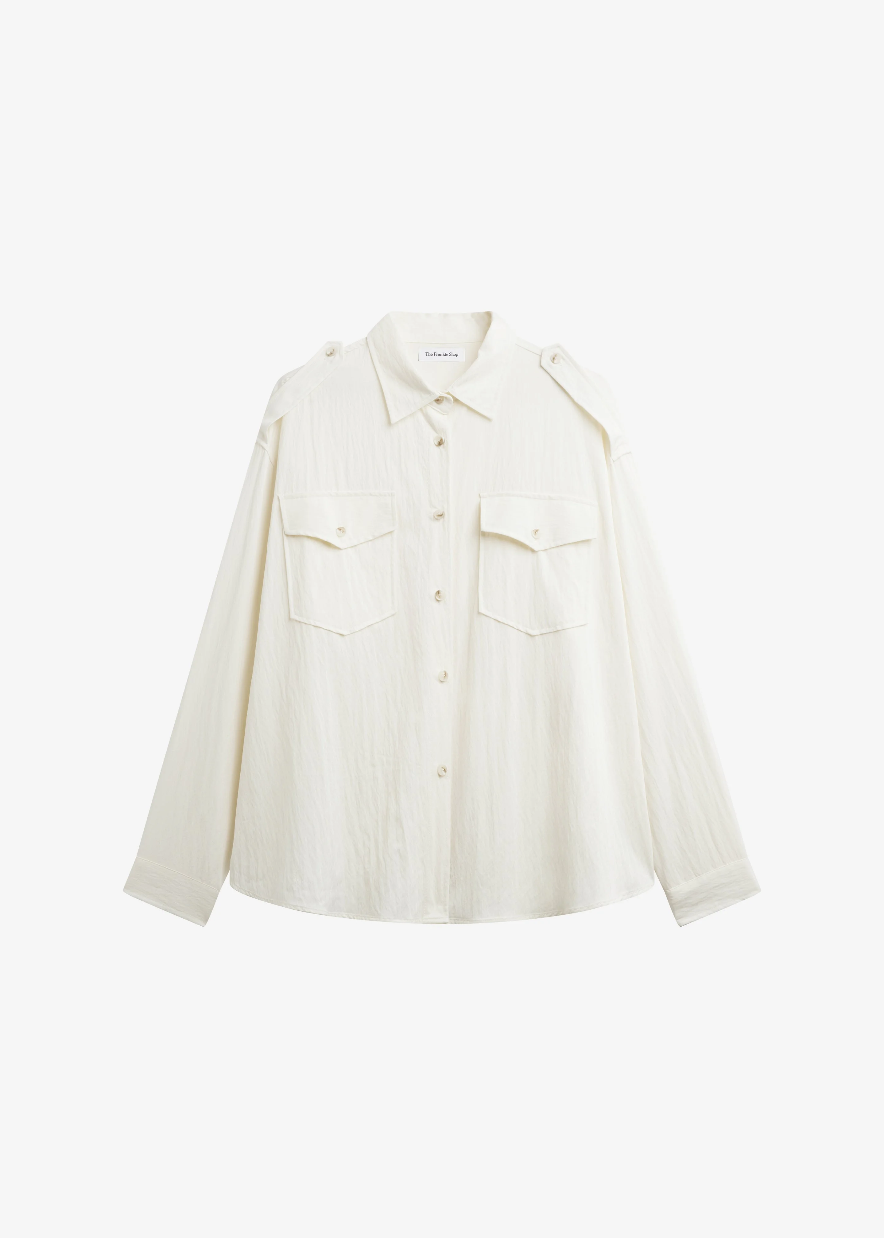 Trevi Textured Cargo Shirt - Cream - 1