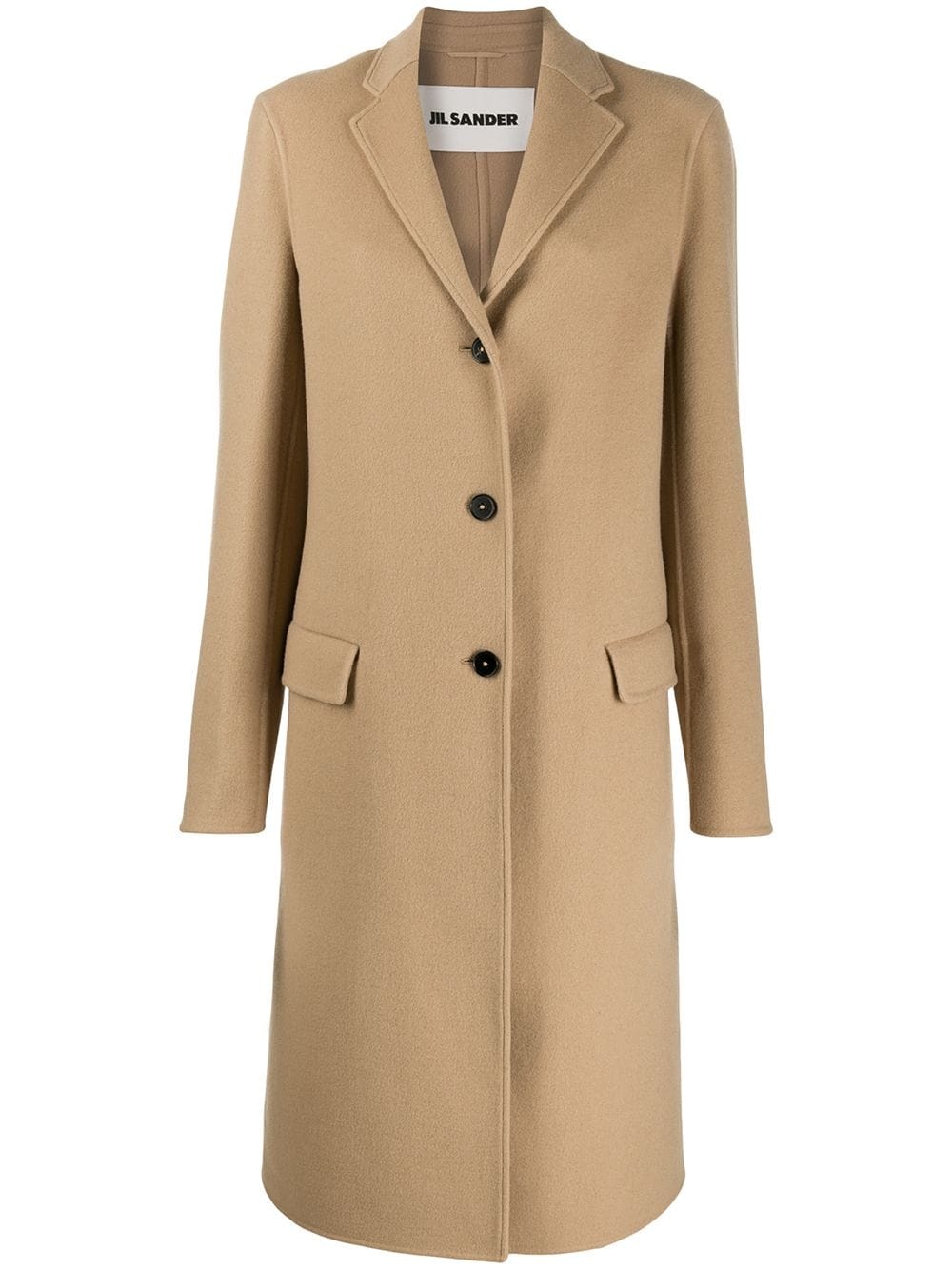 cashmere single-breasted coat - 1