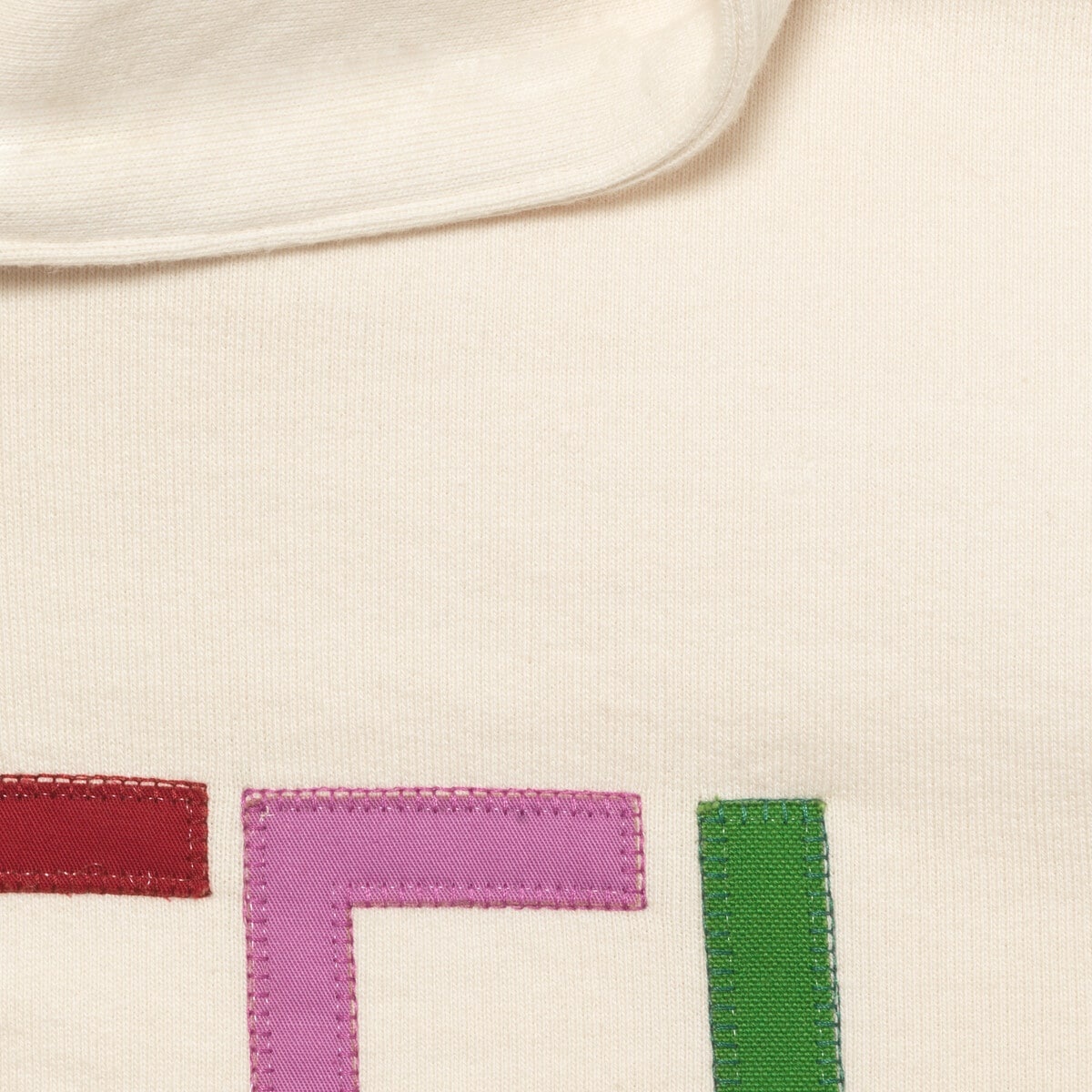 Felted cotton sweatshirt with patch - 4