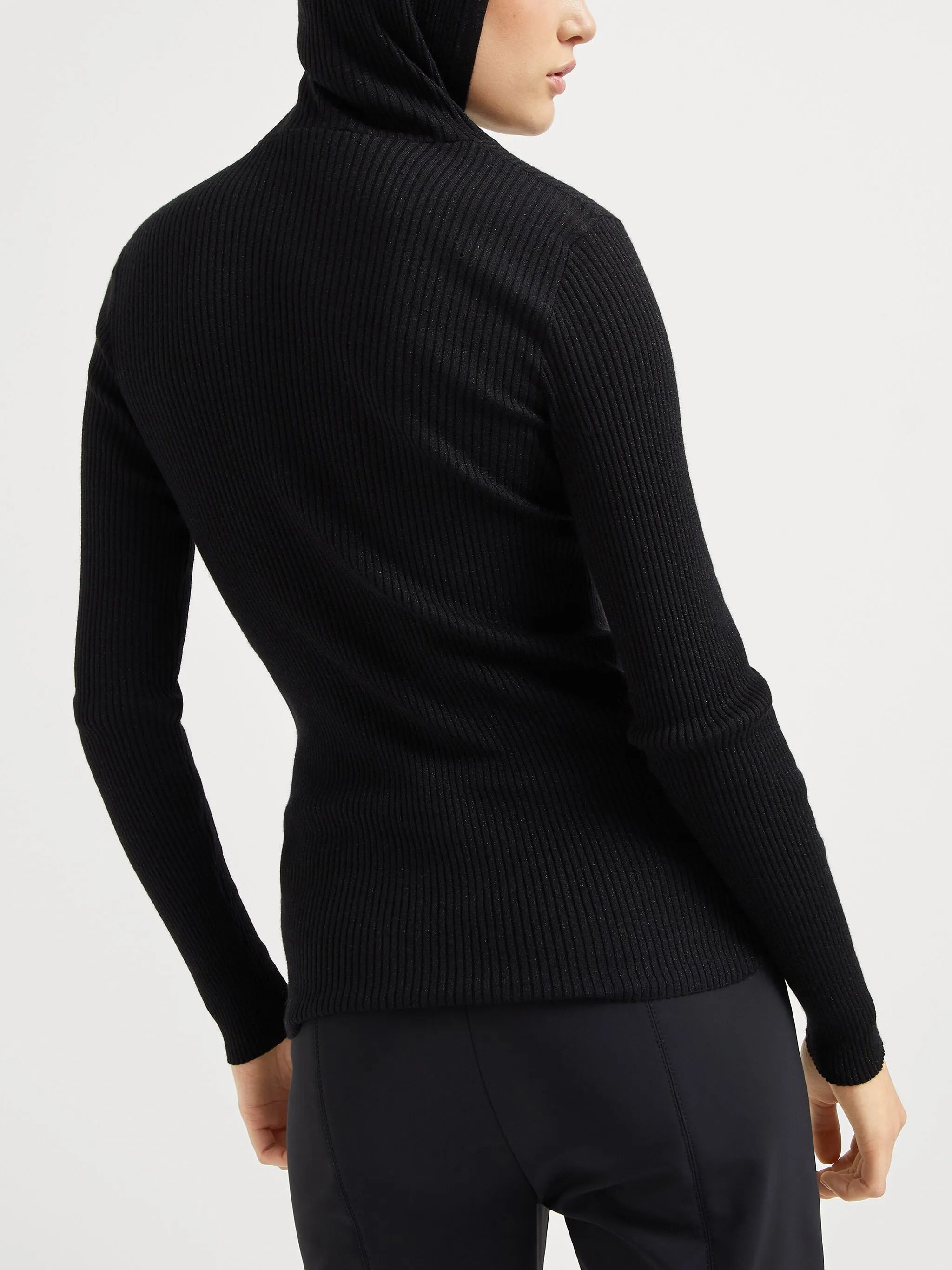 Brunello Cucinelli Hooded Ribbed Knit Sweater - 3