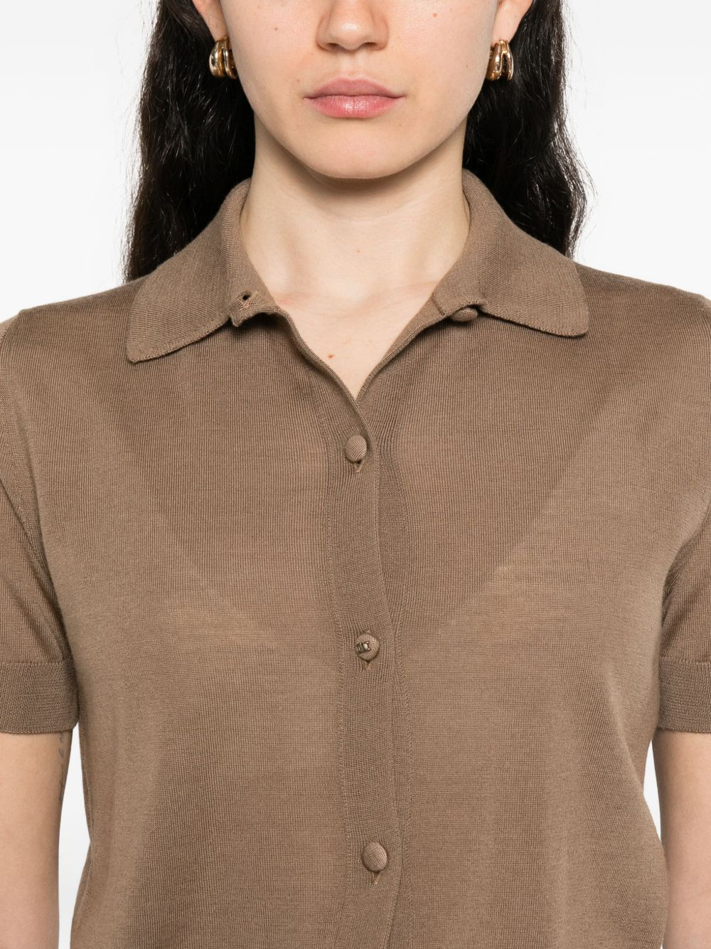button-front short-sleeve shirt - 5