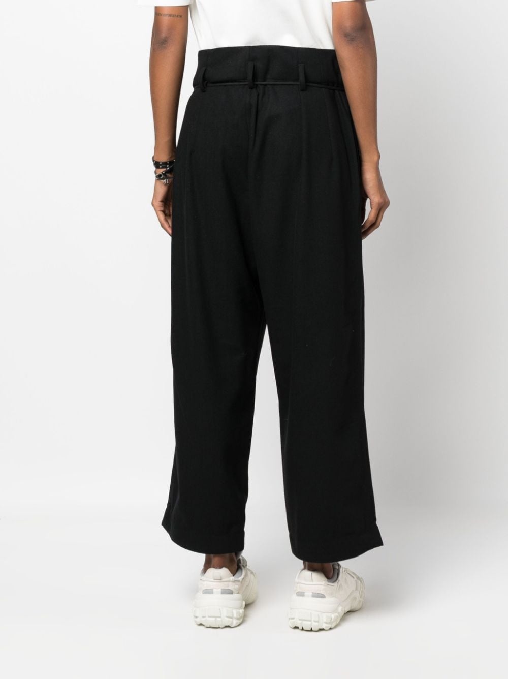 box-pleat wide-leg trousers - 4